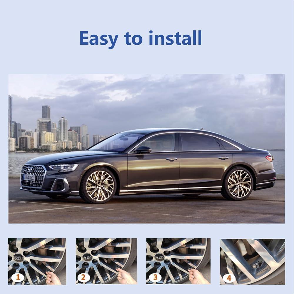 Tapa de Válvula Universal Pixounacai - Aluminio, Paquete de 4