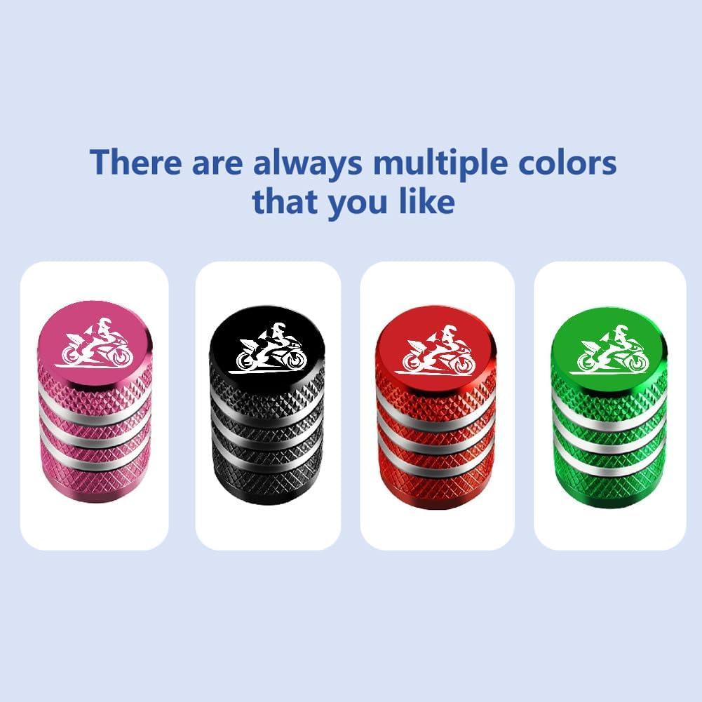 Tapa de Válvula Universal Pixounacai - Aluminio, Paquete de 4