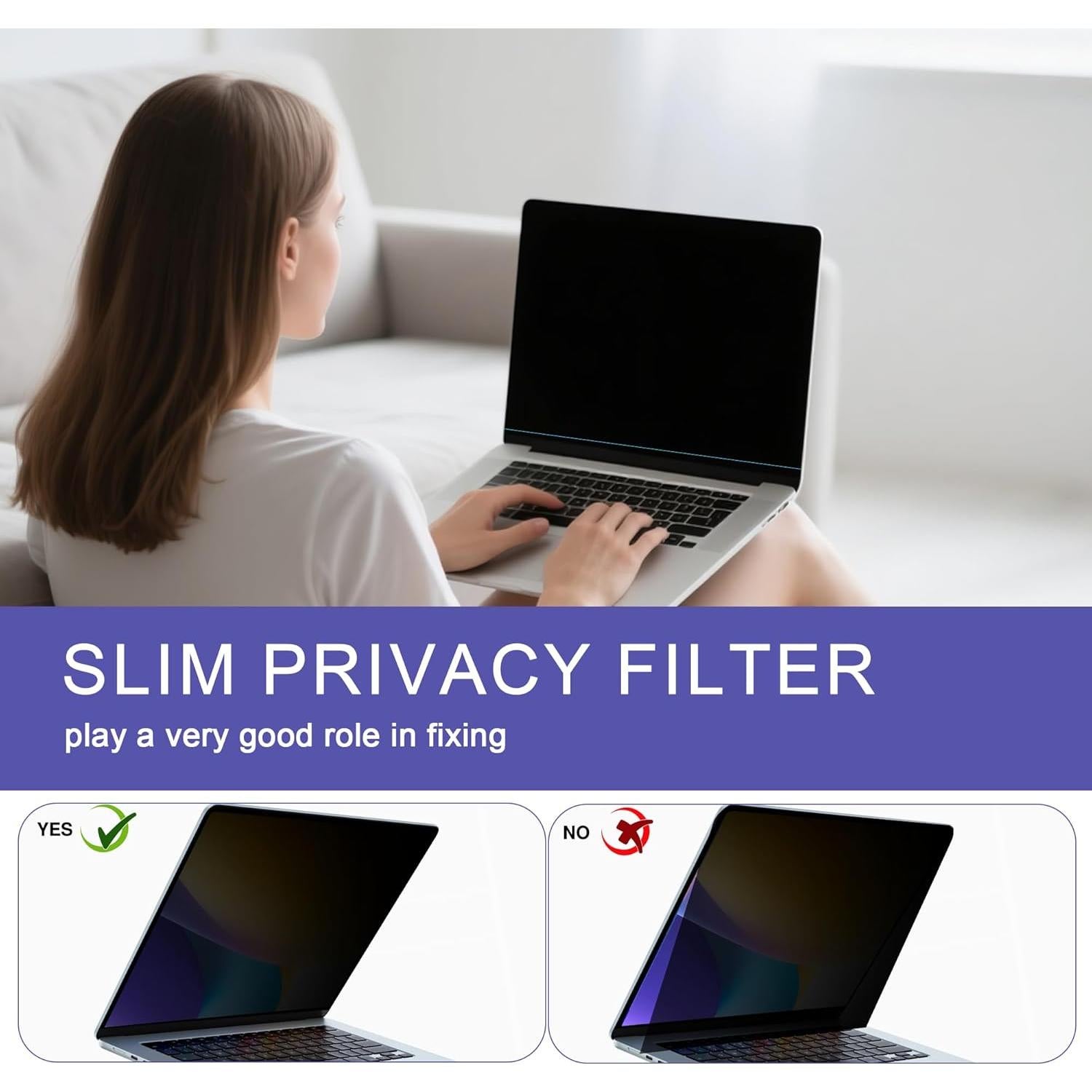 Protector de Pantalla Privado 360° Halloive para MacBook 13"