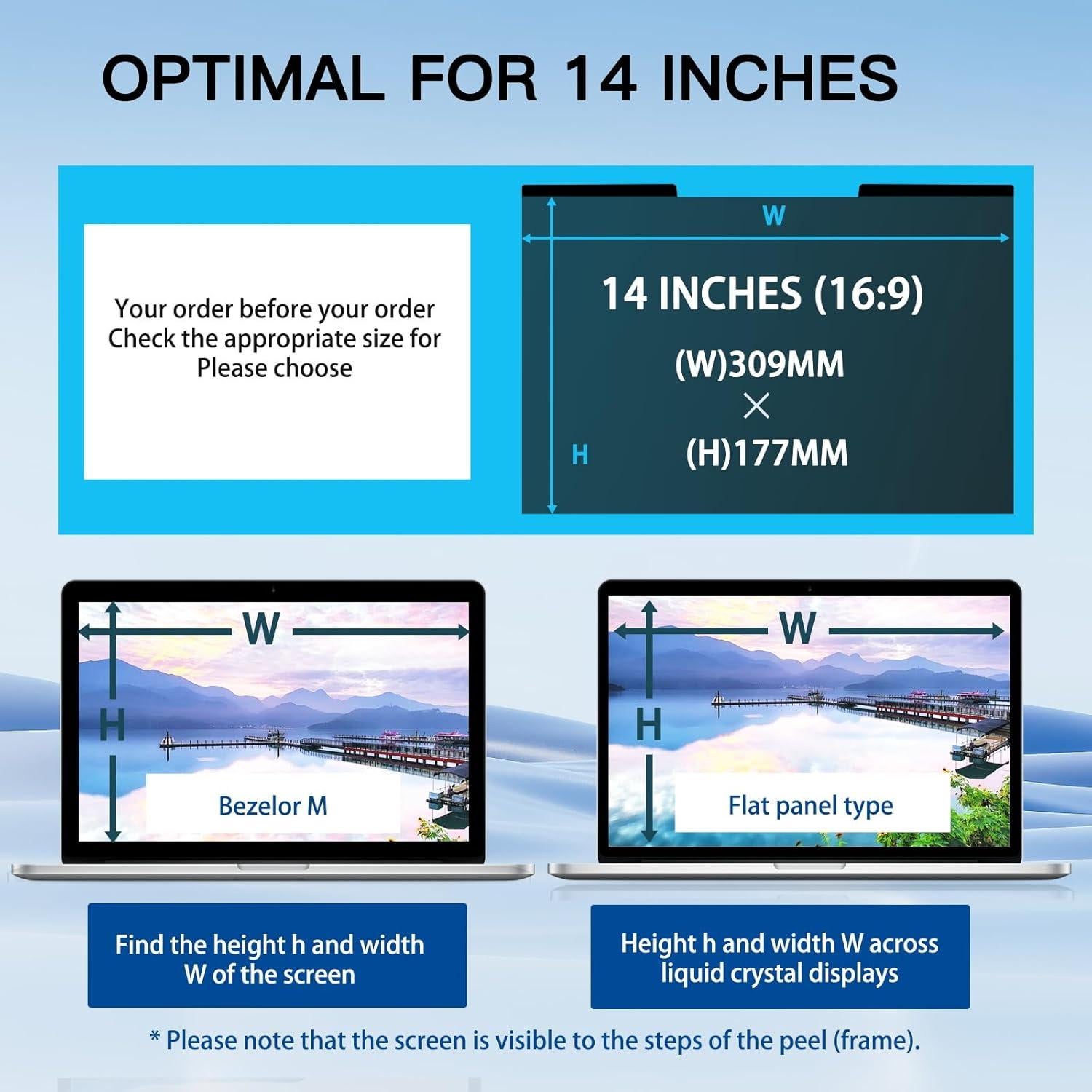 Filtro de Privacidad Magnético 14" Halloive 16:9 Anti-reflejo