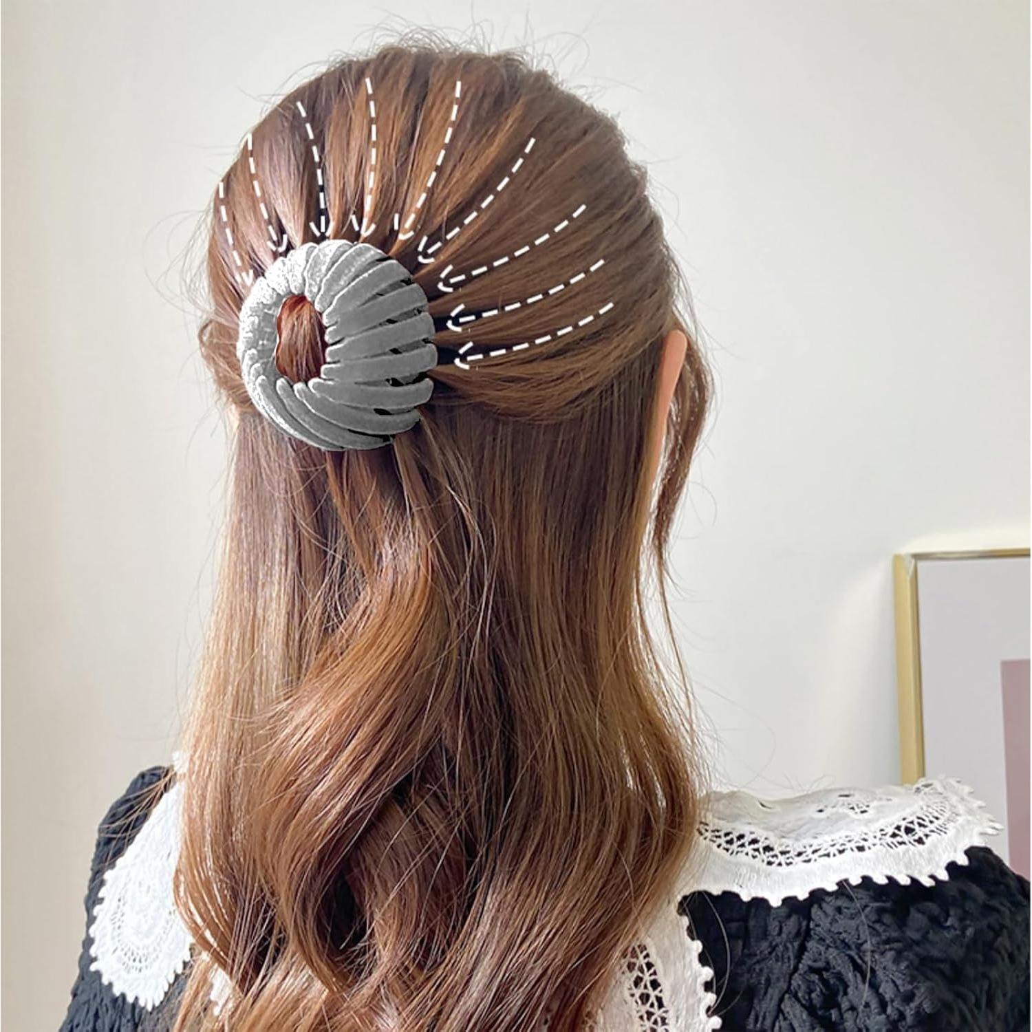 Clip Mágico para Cabello Sizobi, Paquete de 4 Clips de Terciopelo