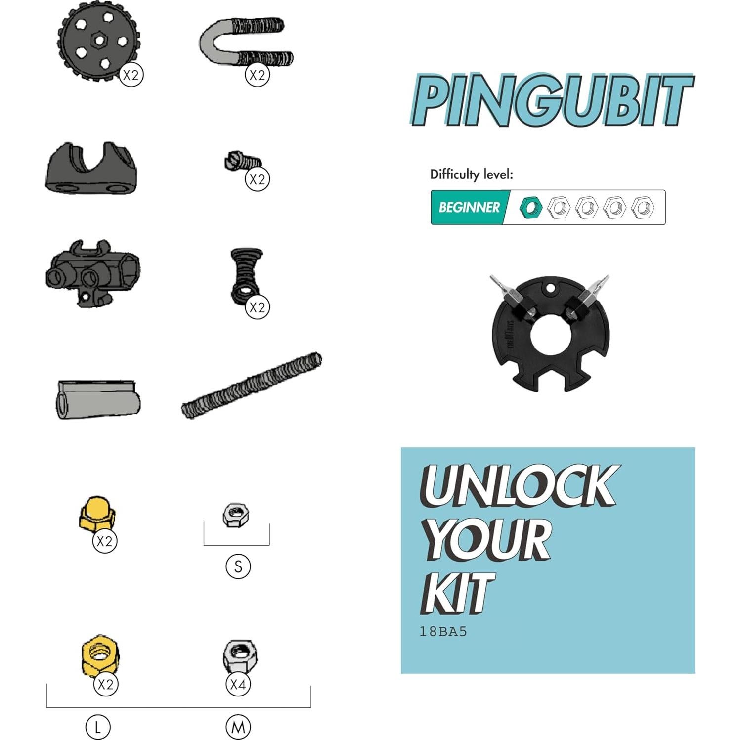 Kit de Construcción OffBits PinguBit - Robot Pingüino Negro