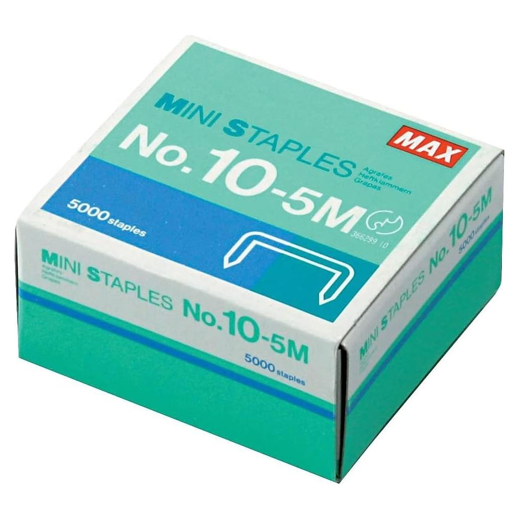 Grapas Mini Alta Resistencia MAX USA HD-10DF Plata 5000 Unidades