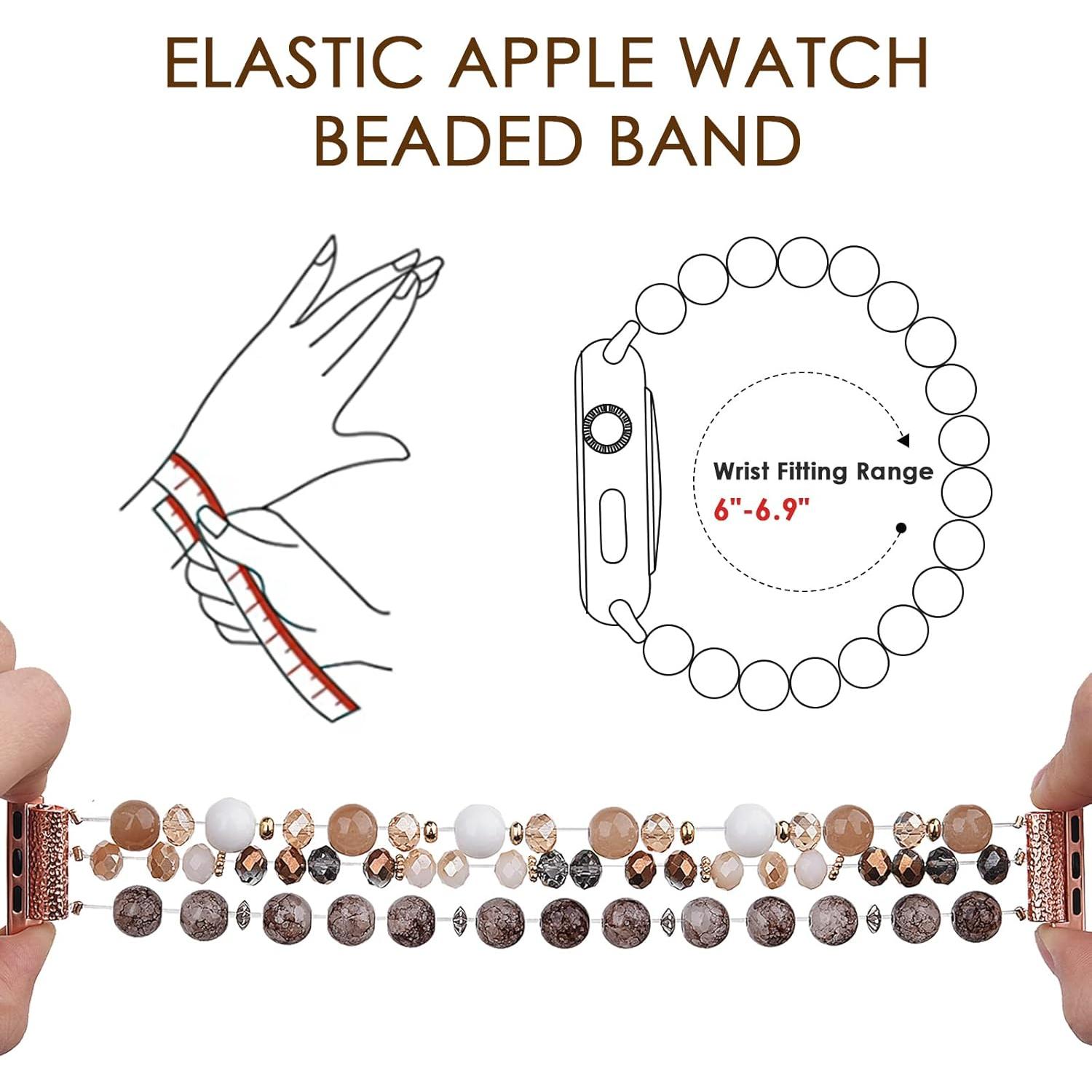 Pulsera CAGOS Elástica para Apple Watch 38-42mm Ámbar