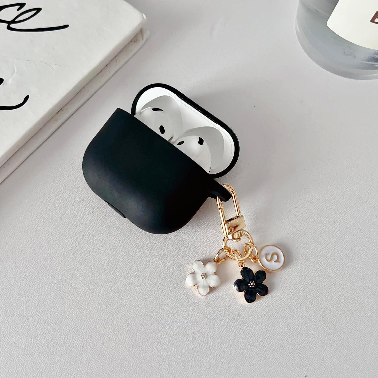 Funda de Silicona Olytop para Airpods 4 - Negra con Llavero