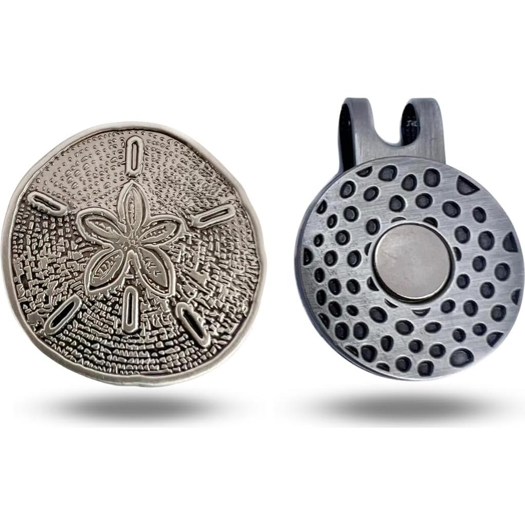 Marcador de Pelota de Golf Magnético Metal Completo con Clip