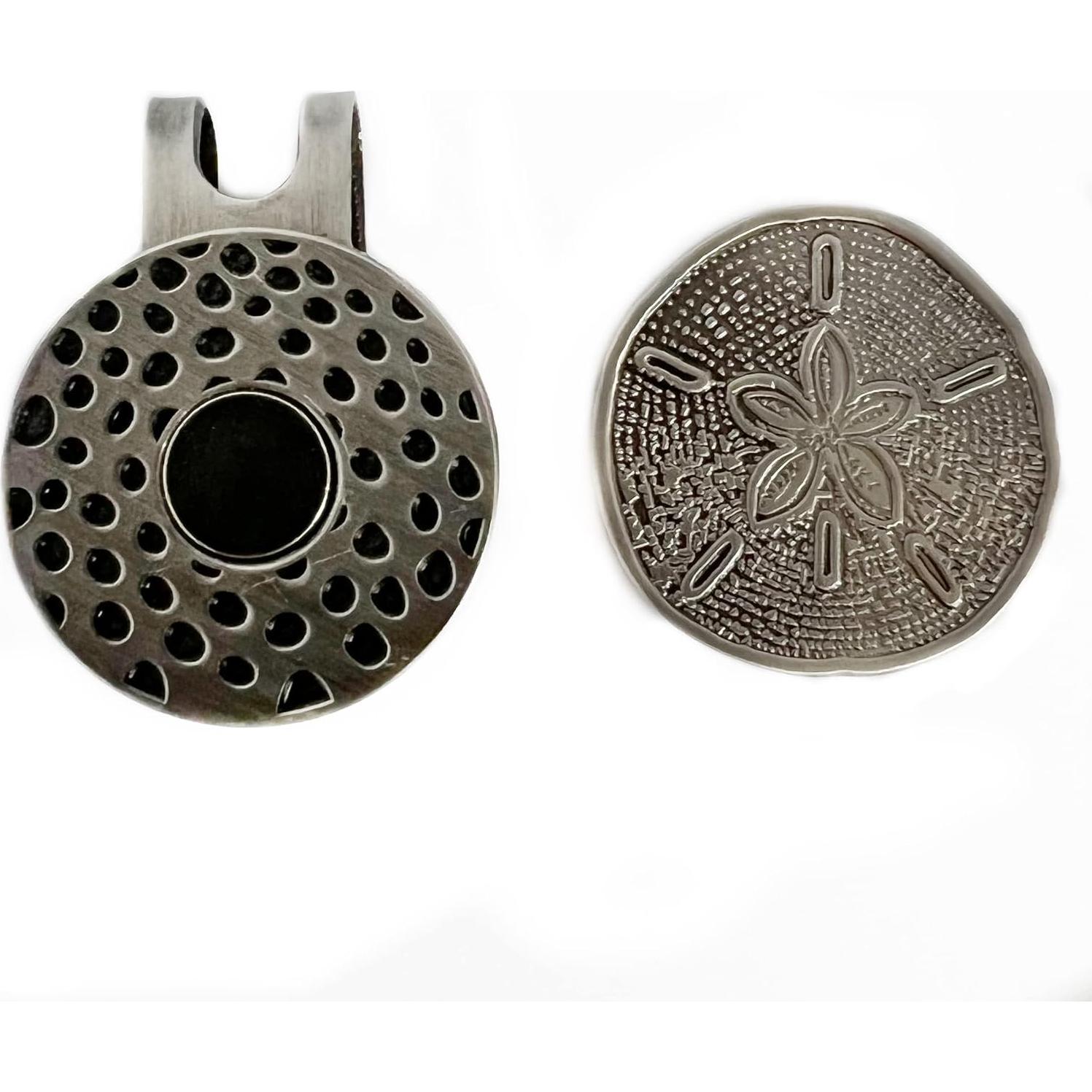 Marcador de Pelota de Golf Magnético Metal Completo con Clip