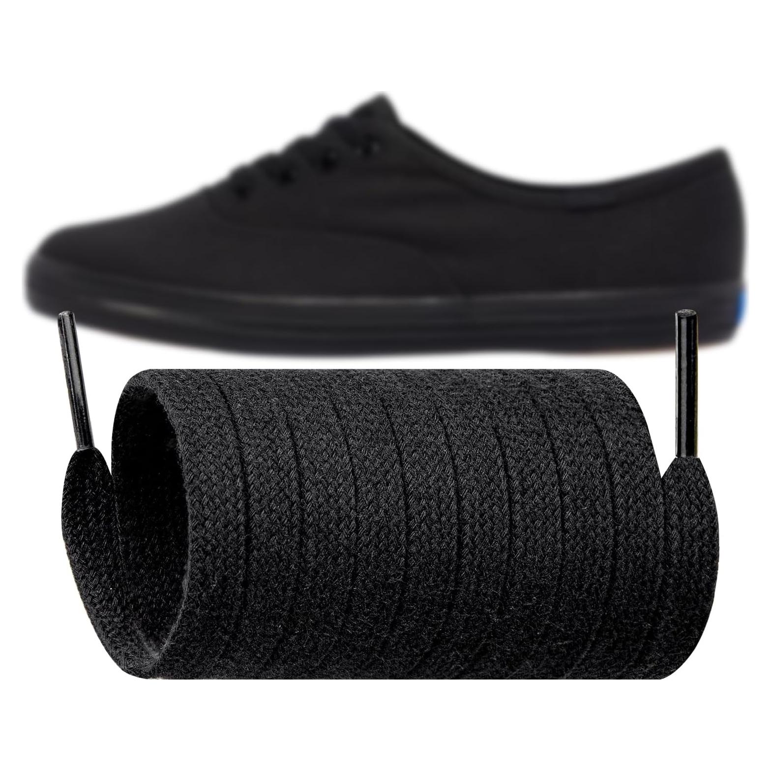 Shoelaces for Keds Champion Sneakers, 9MM Flat Cotton Shoe Laces Strings Replacement for Lace Up Shoes