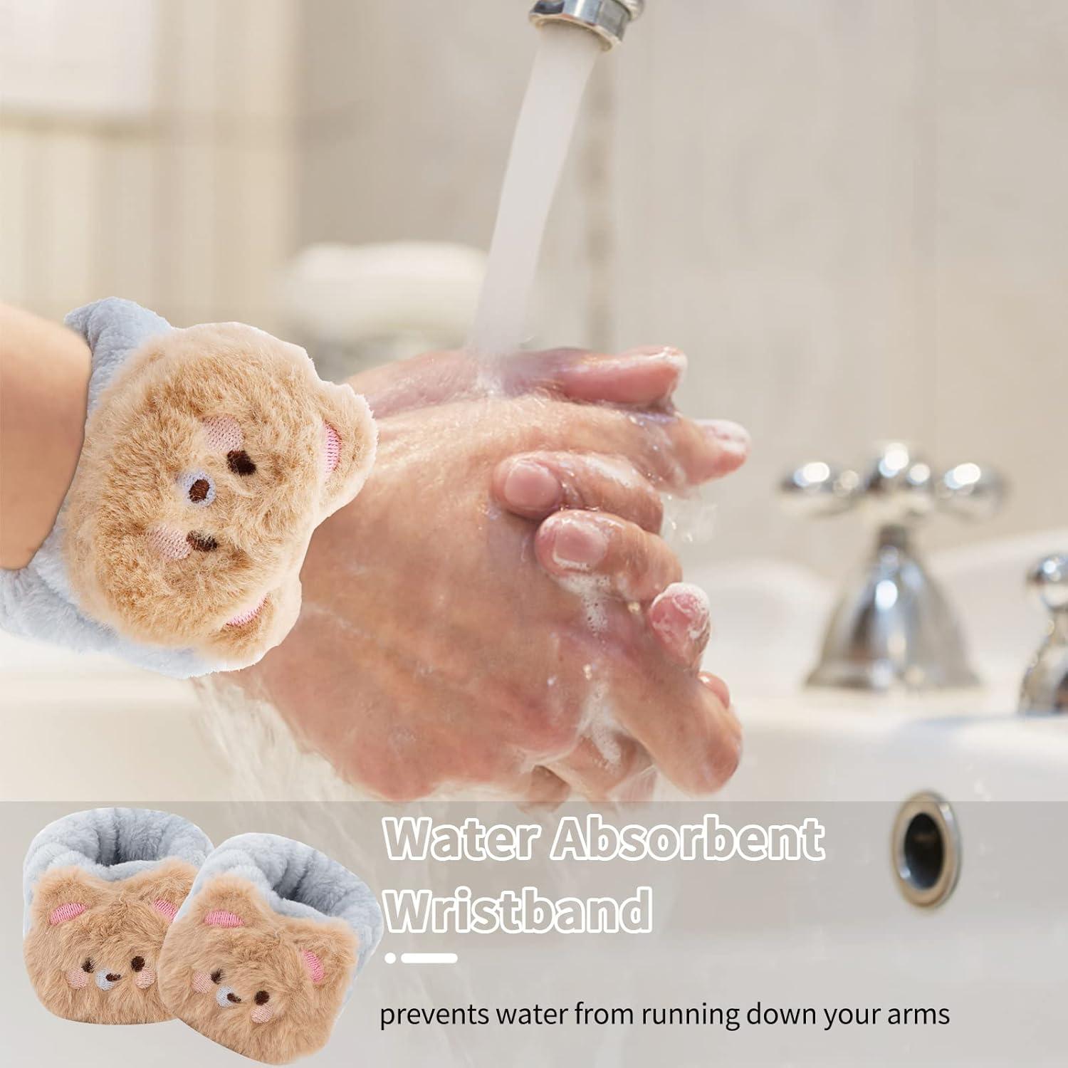 Conjunto Diadema y Muñequera Spa WHAVEL Oso Café