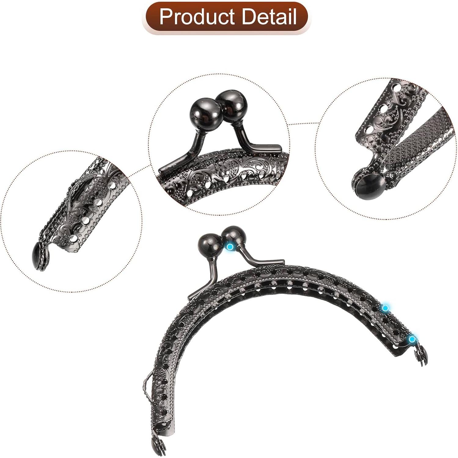 Marcos de Monedero de Metal uxcell 8.5 cm Negro 10 Pcs