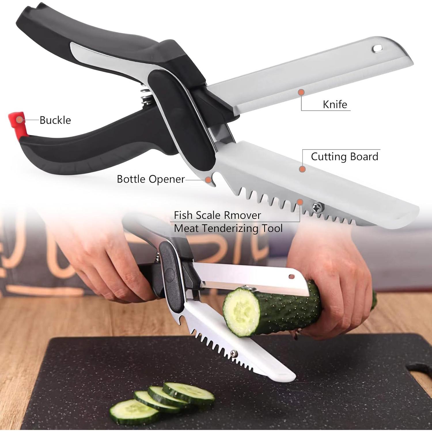 Tijeras de Cocina Multifuncionales XGIZMOO con Tabla de Cortar