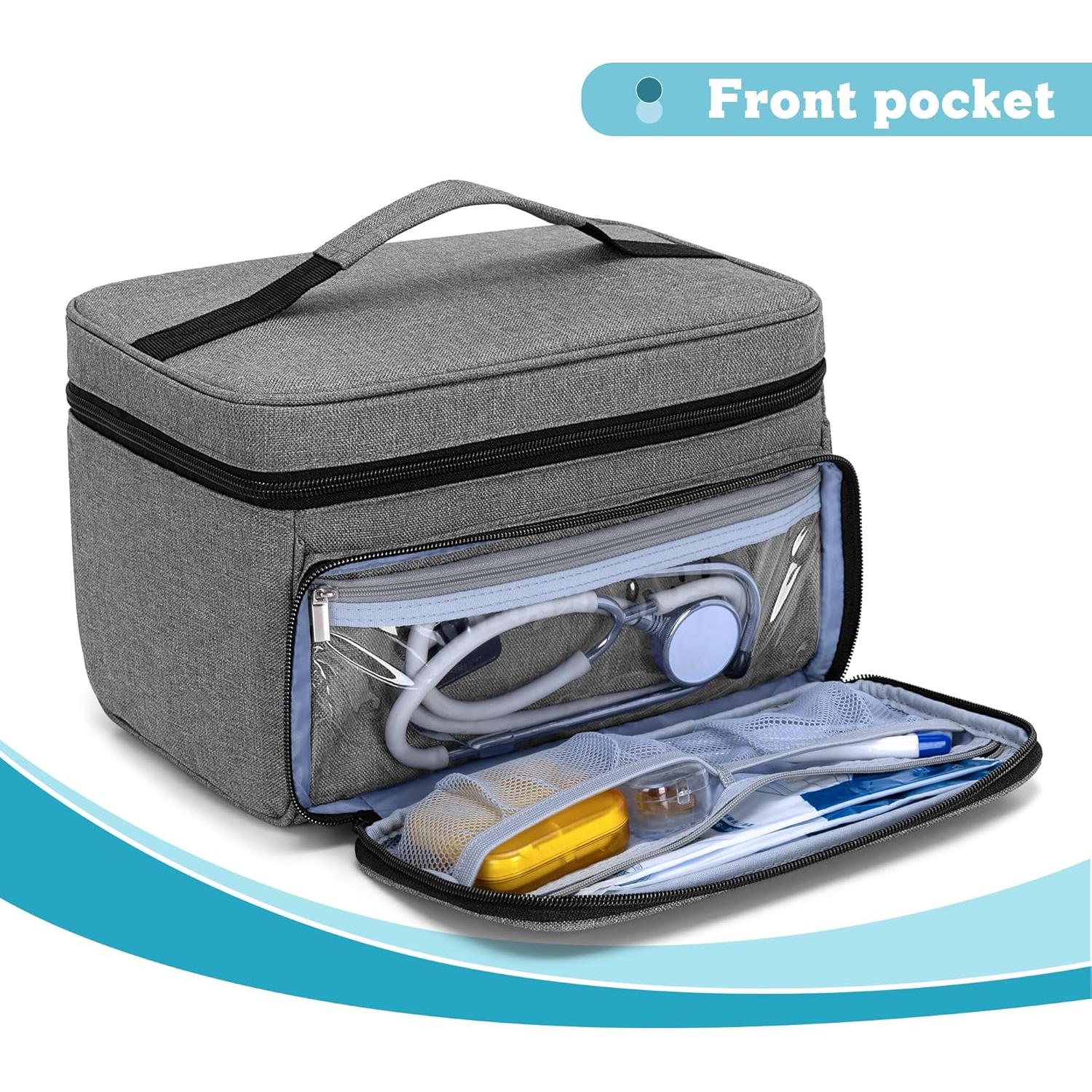 Bolsa de Medicina LUXJA Gris con 2 Bolsas Desmontables