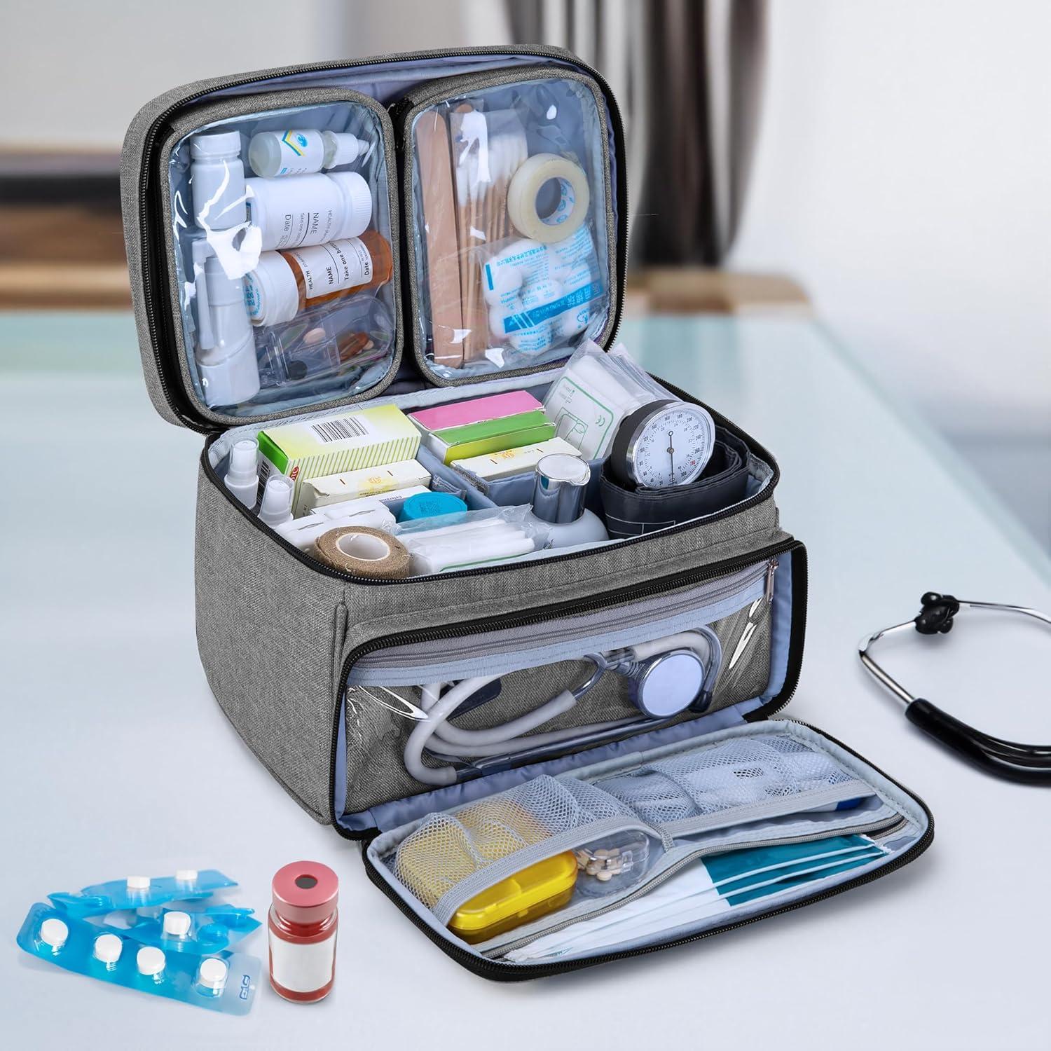 Bolsa de Medicina LUXJA Gris con 2 Bolsas Desmontables