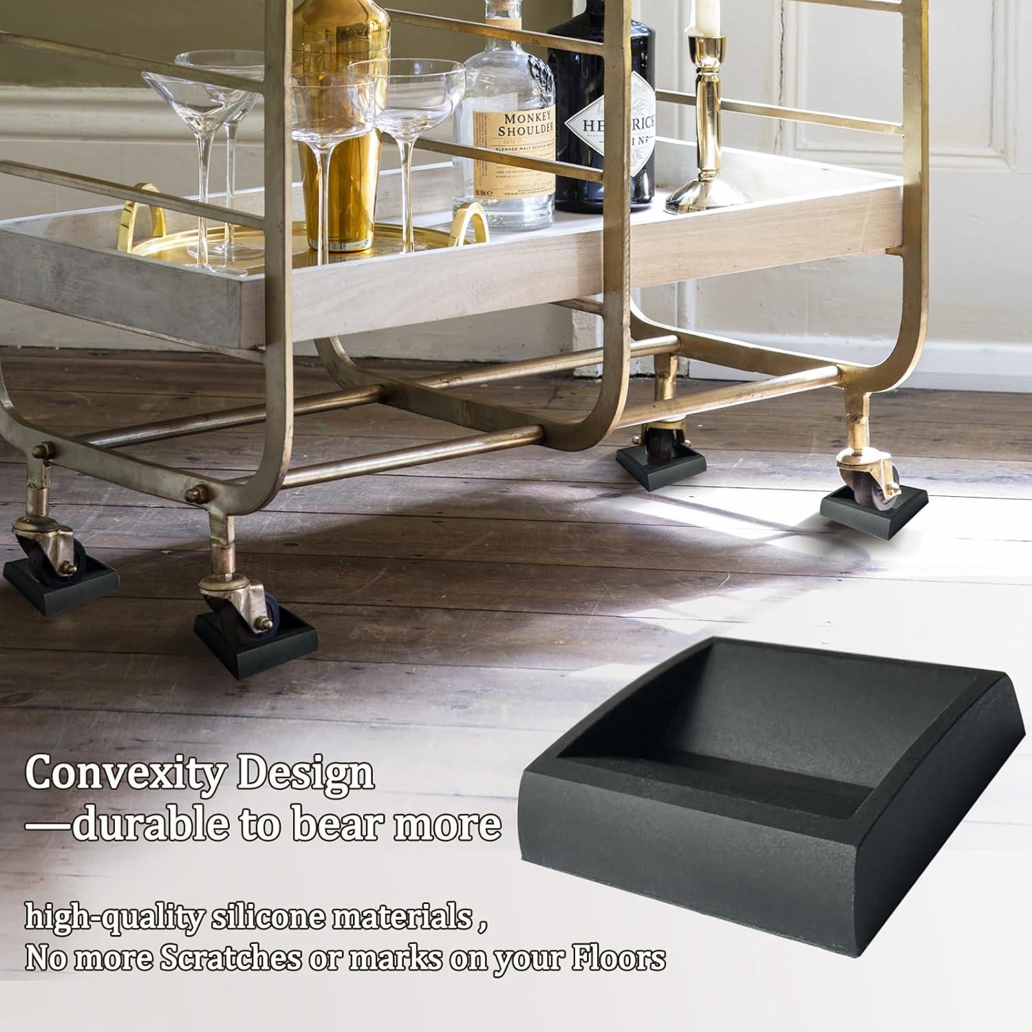 Tapas de Silicona para Ruedas de Muebles Wellgo 4Pack 5.08cm