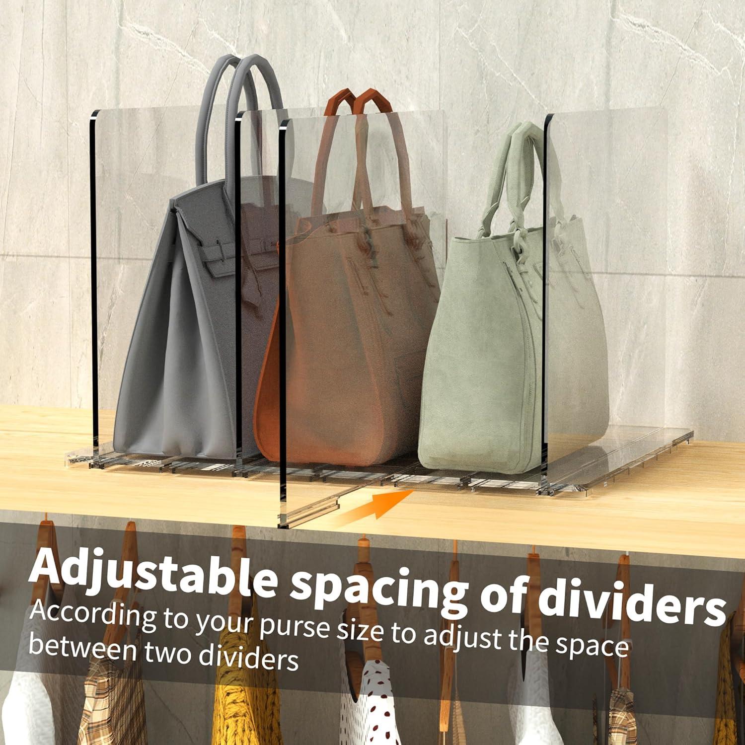 Organizador de Bolsos Noleja Acrílico Ajustable 2 Piezas