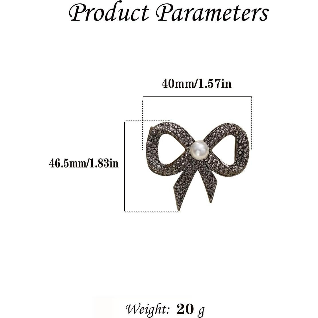 Clips para Bufanda Elegantes Plata y Oro con Perlas - 46.5x40mm