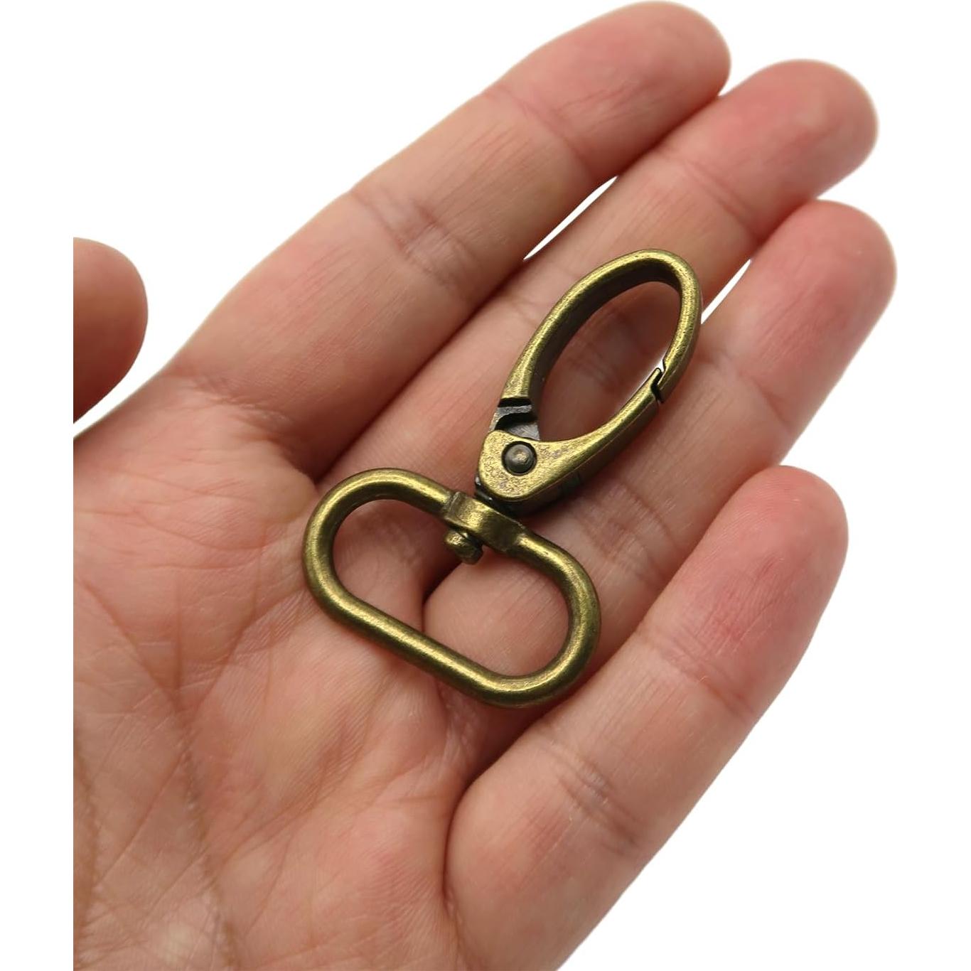 Ganchos de langosta giratorios 25mm bronce antiguo 15pcs HOLSHUN