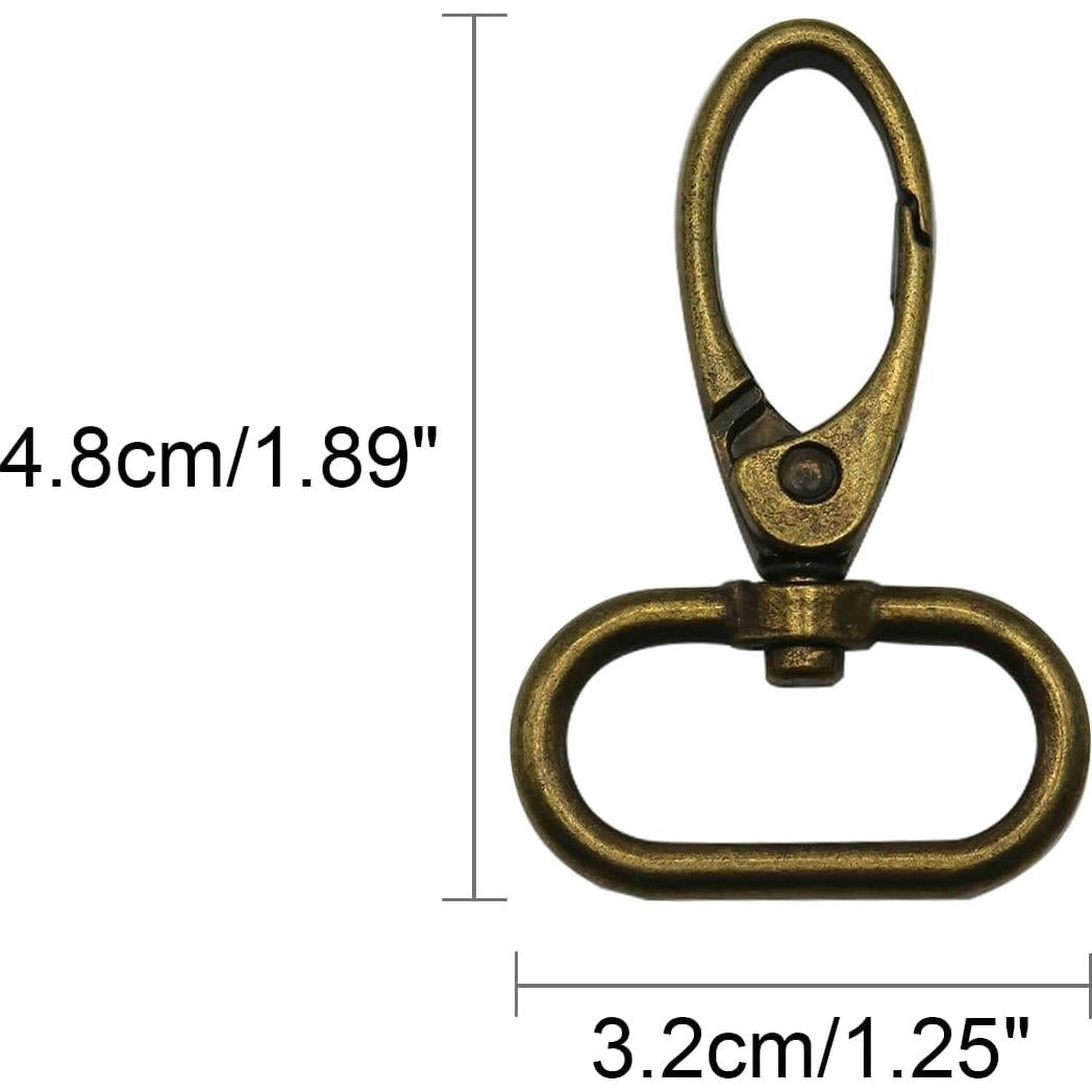 Ganchos de langosta giratorios 25mm bronce antiguo 15pcs HOLSHUN