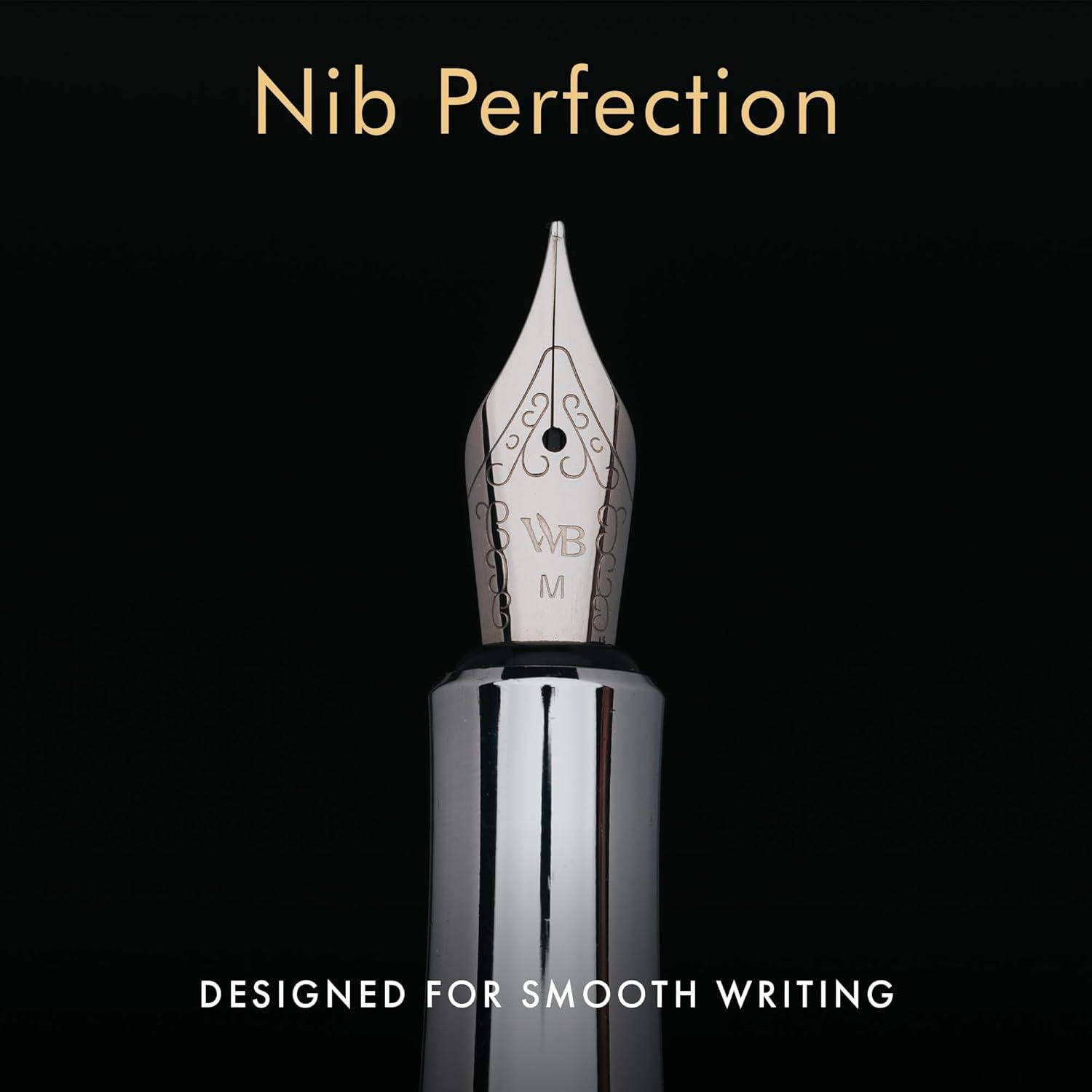 Pluma Fuente Wordsworth y Black Mini EDC Cromo Negro 0.7mm