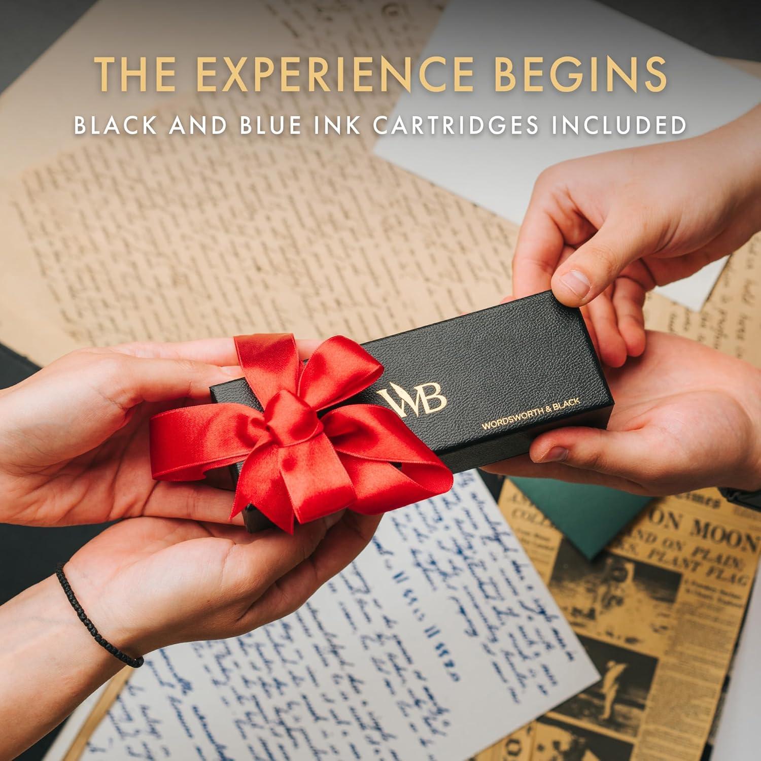 Pluma Fuente Wordsworth y Black Mini EDC Cromo Negro 0.7mm