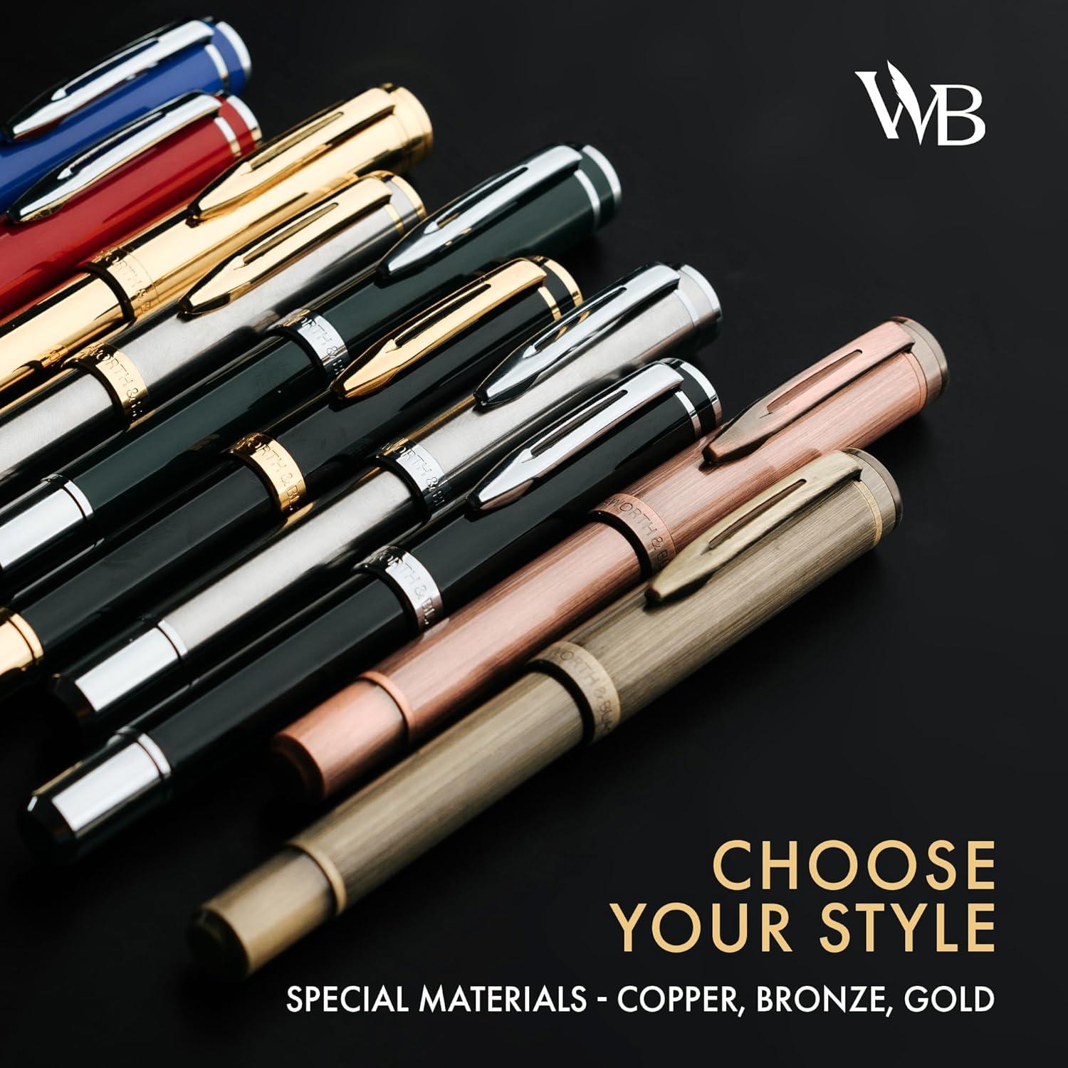 Pluma Fuente Wordsworth y Black Mini EDC Cromo Negro 0.7mm