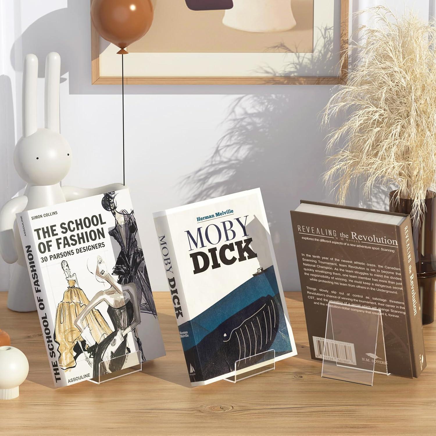 Paquete de 4 Soportes de Acrílico Suneerplay para Libros y Postales