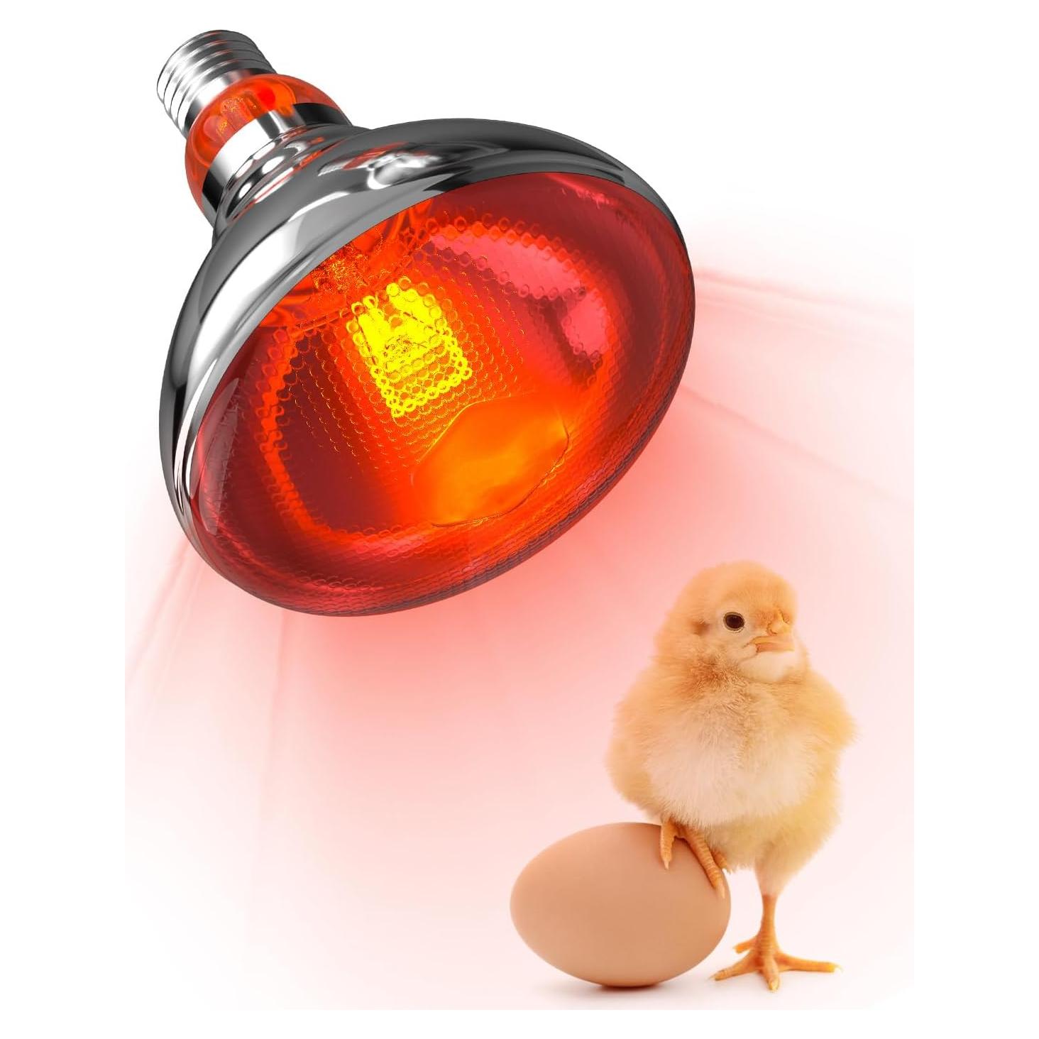 Lámpara de Calor Infrarroja TobeBright 150W para Gallinas