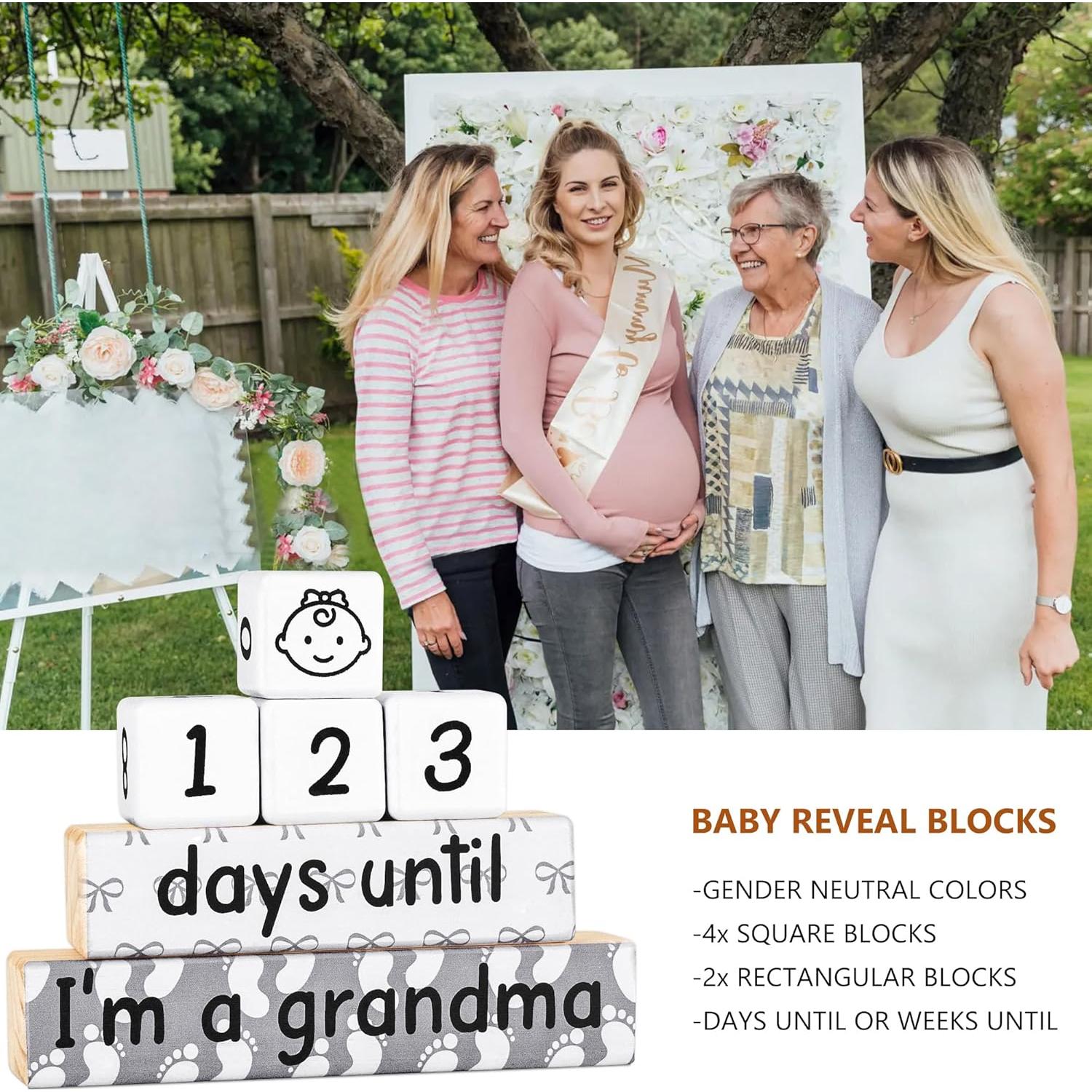 Bloques de Cuenta Regresiva de Embarazo Blinking Stars - Abuela