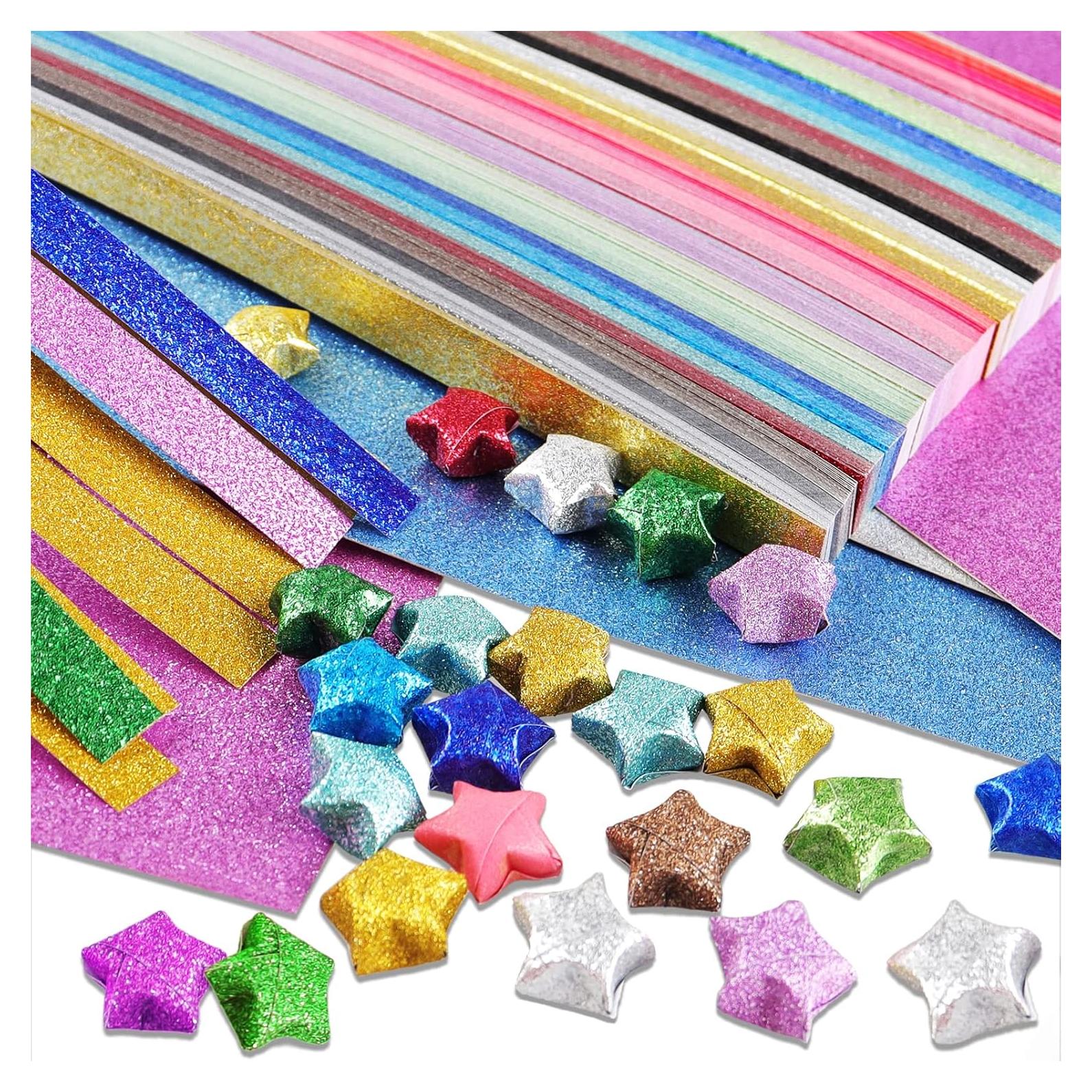 Papel de Origami Brillante JALLYSIA 360 Hojas 18 Colores
