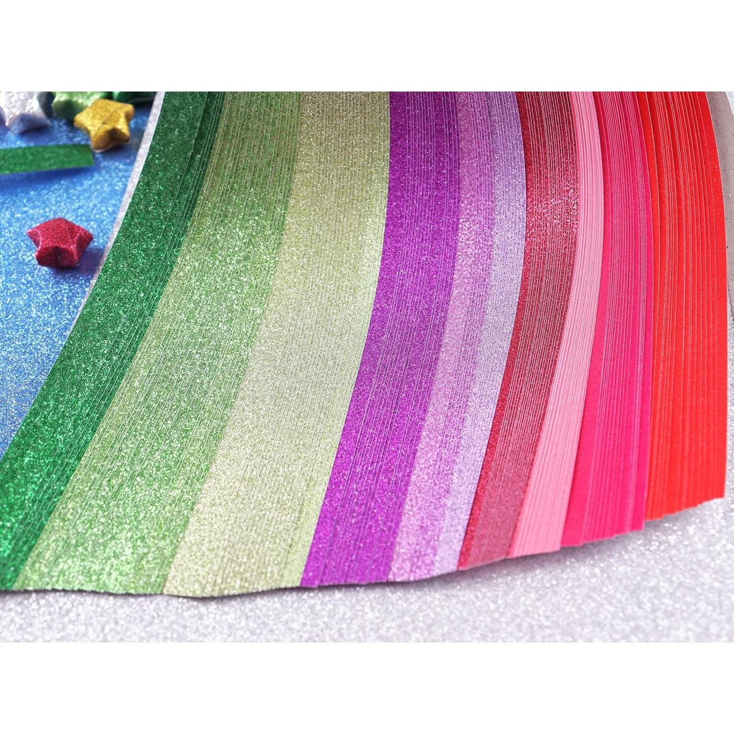 Papel de Origami Brillante JALLYSIA 360 Hojas 18 Colores