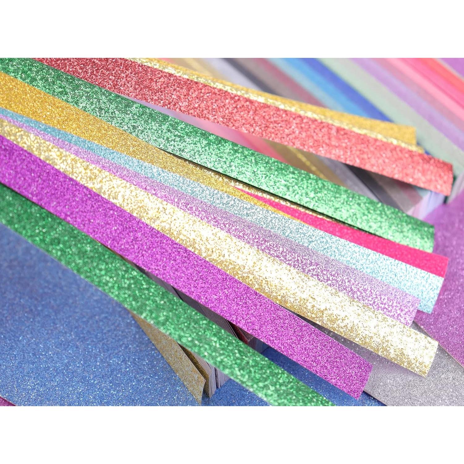 Papel de Origami Brillante JALLYSIA 360 Hojas 18 Colores