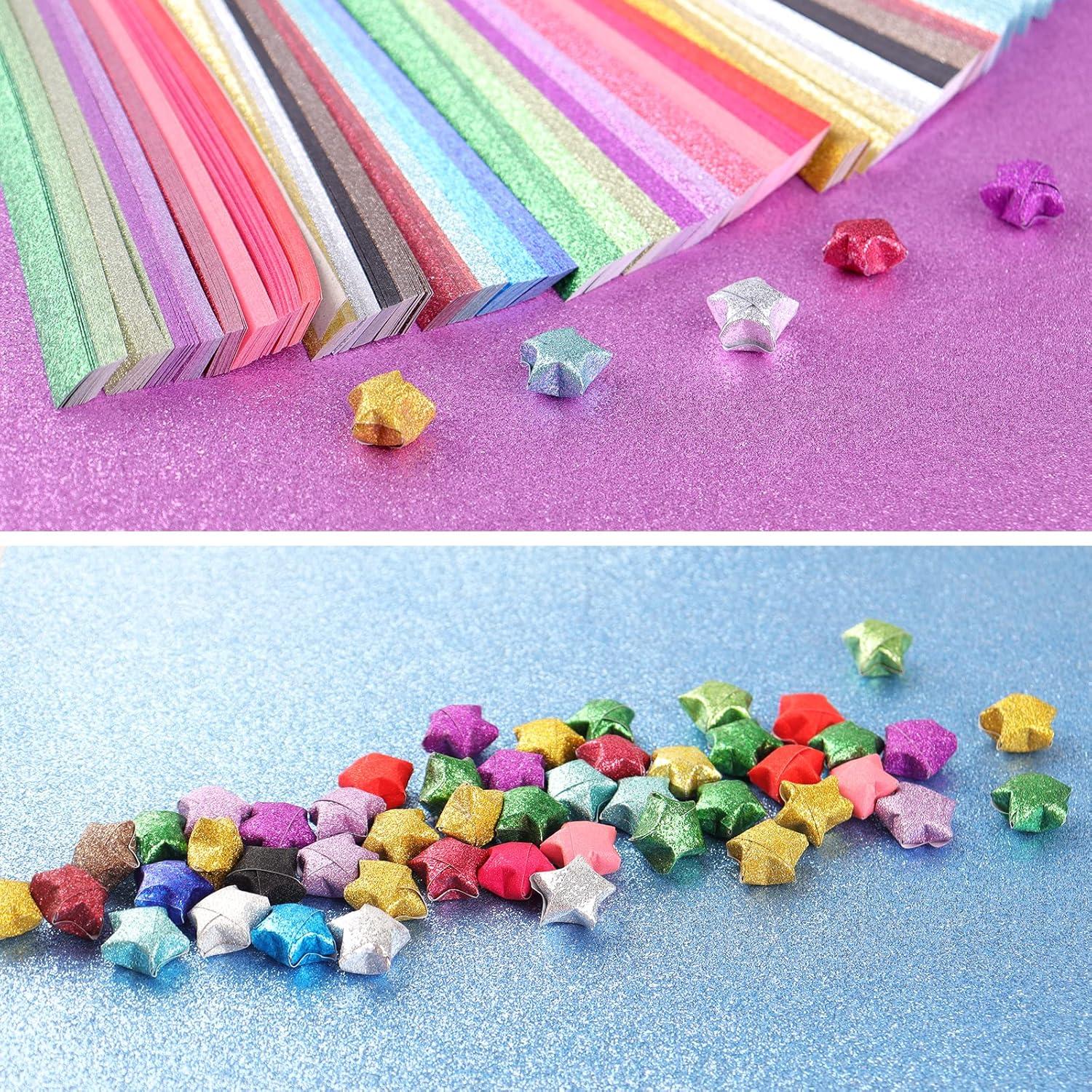 Papel de Origami Brillante JALLYSIA 360 Hojas 18 Colores