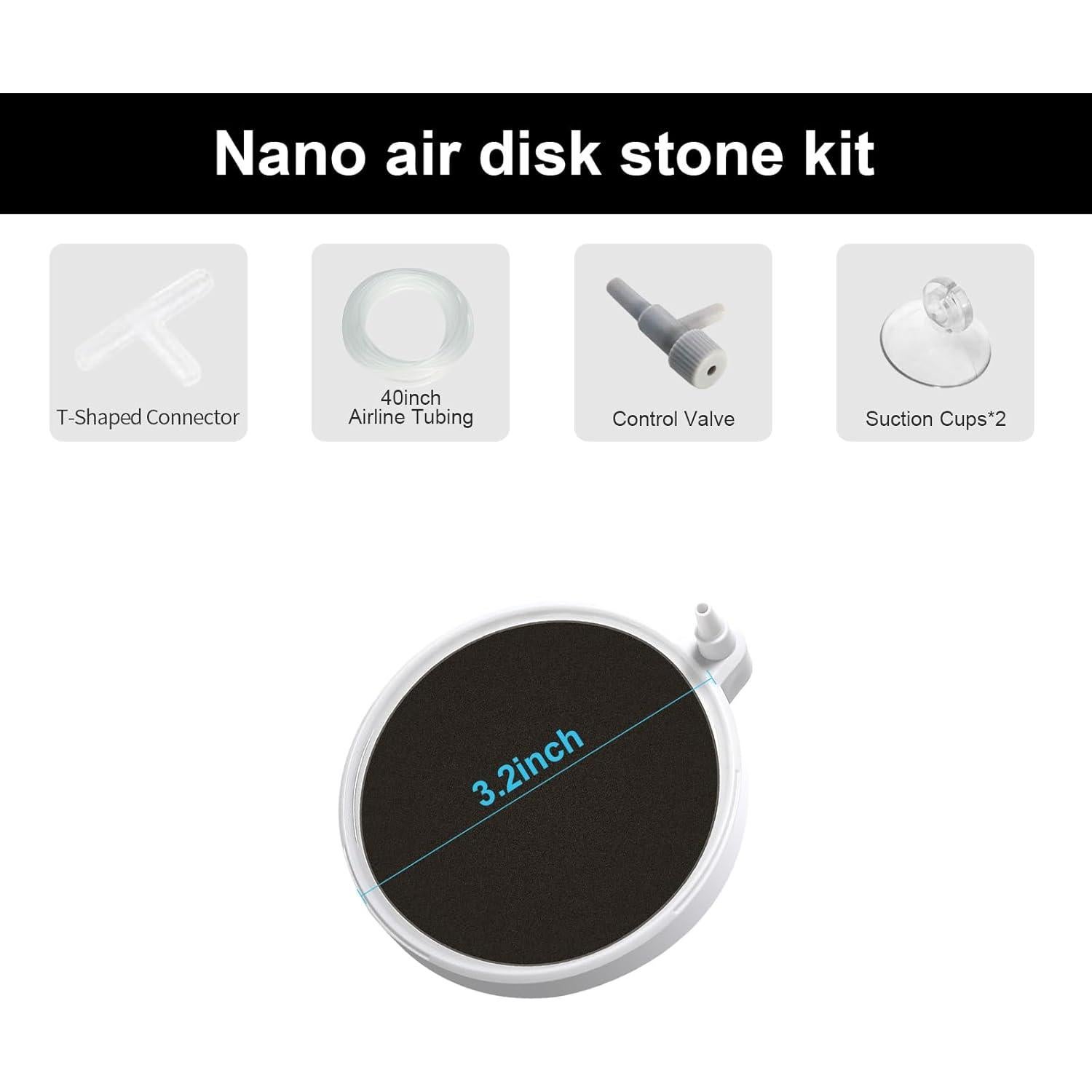 Difusor de Oxígeno Boxtech 3.2" para Acuarios 30-70 Galones