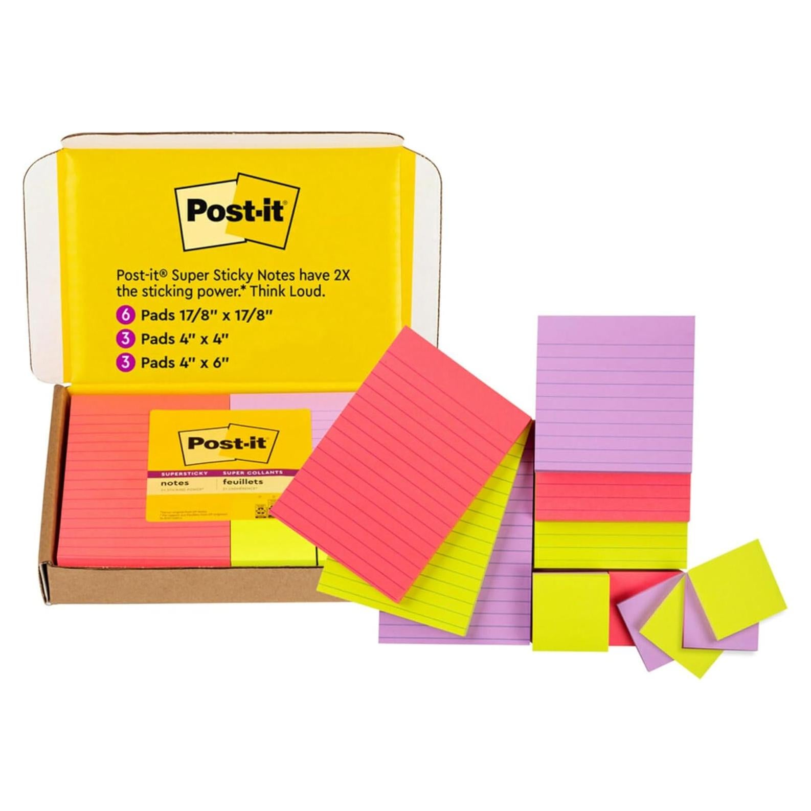 Notas Super Adhesivas Post-it 12 Blocs Multicolor 90 Hojas