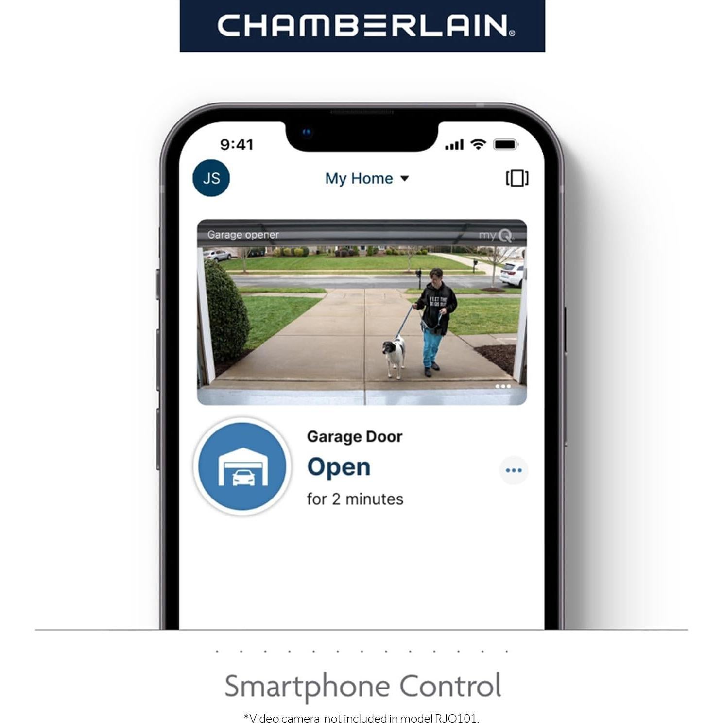 Abridor de Puerta de Garaje Chamberlain RJO101 Montado en Pared