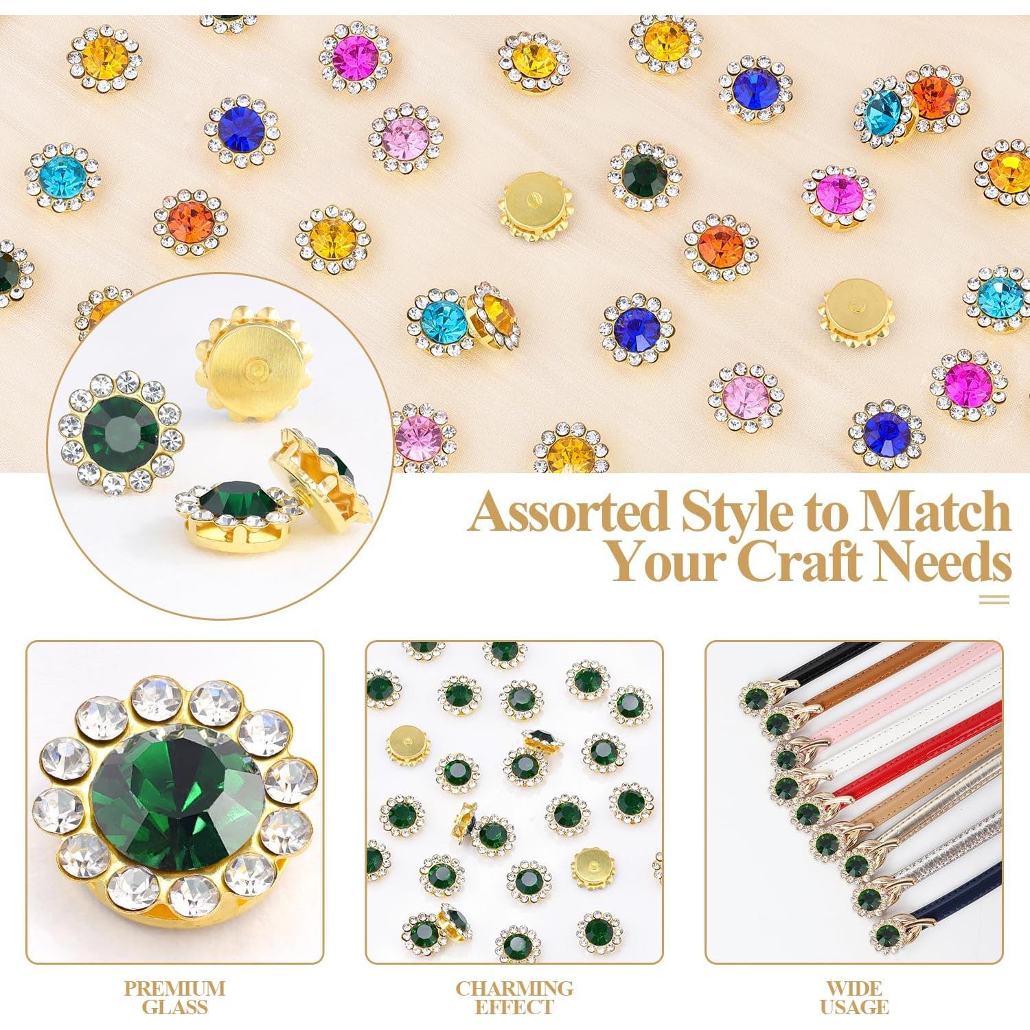 150 Strass de Coser Esmeralda 12mm TINKRSTUFF para Decorar