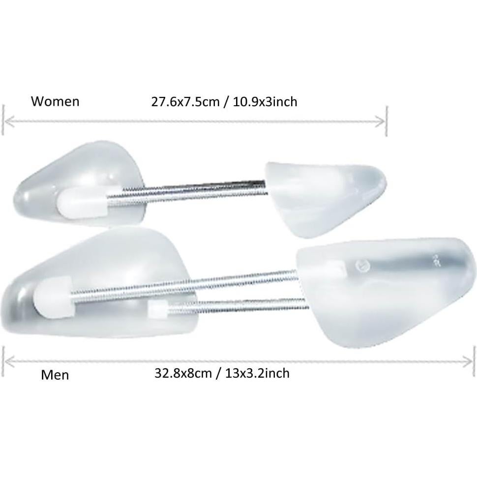 2 Pares de Estiradores de Zapatos Ajustables TOPWEL - Plástico Blanco