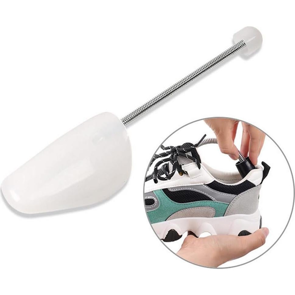 2 Pares de Estiradores de Zapatos Ajustables TOPWEL - Plástico Blanco