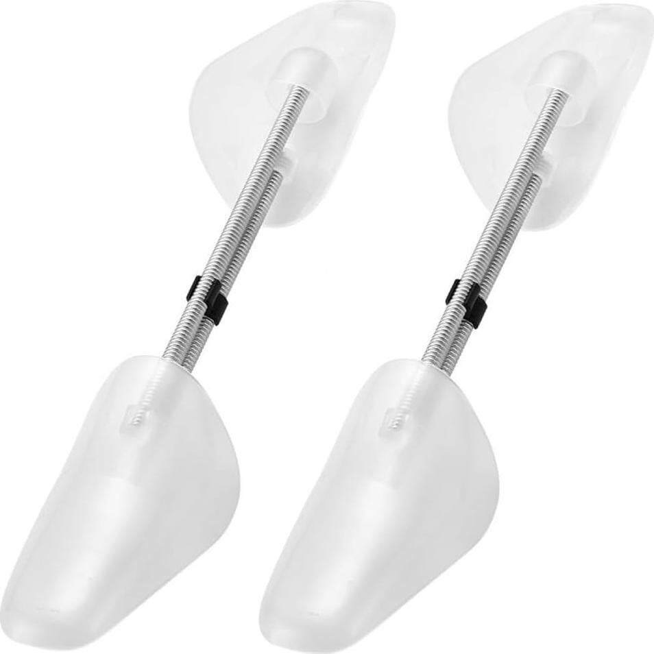 2 Pares de Estiradores de Zapatos Ajustables TOPWEL - Plástico Blanco
