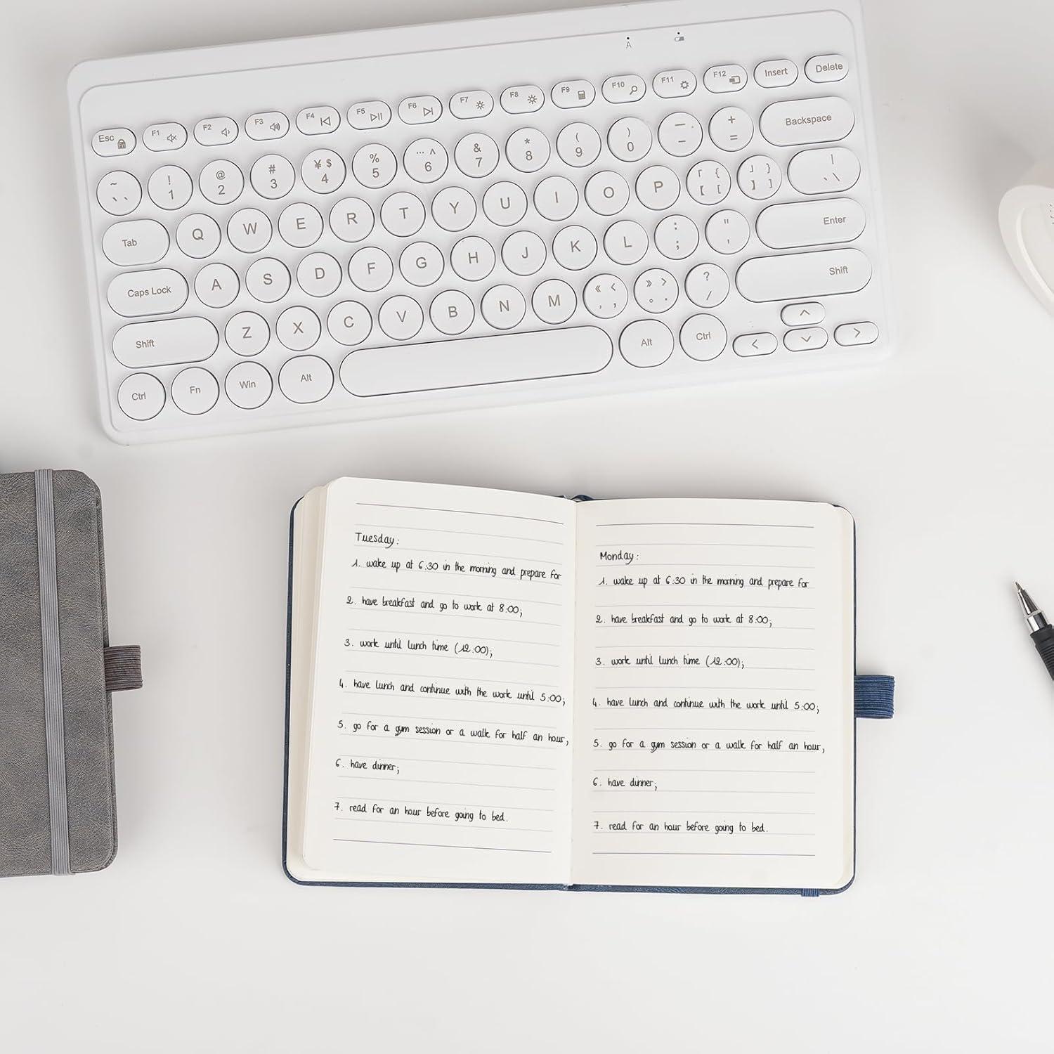 Cuaderno A6 OnMove de cuero marrón tapa dura - 3 paquetes