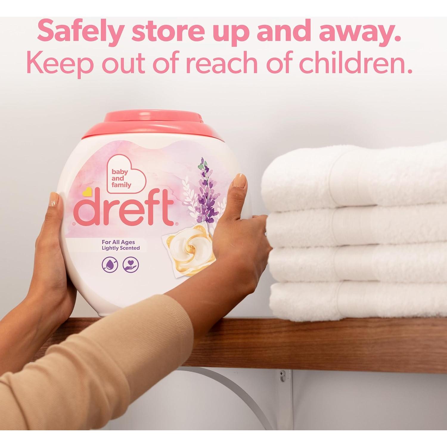 Detergente para Ropa Dreft Hipoalergénico 18 Pacs Lavanda