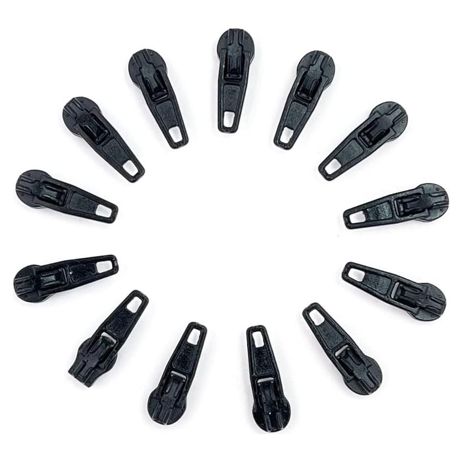50 Deslizadores de Cierre Automático #3 Negro para Nylon