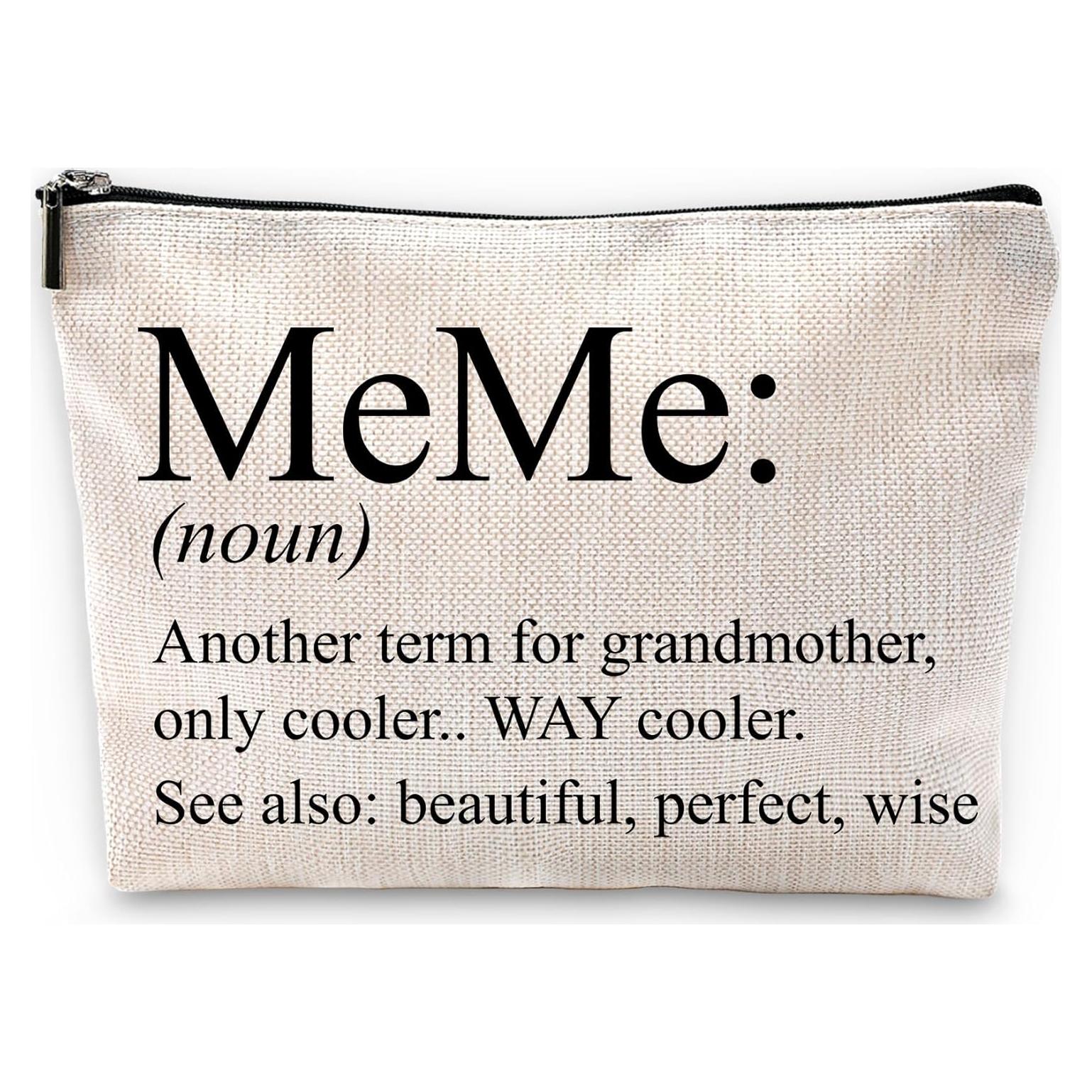 Bolsa de Maquillaje Sufamb para Abuela 25.4x19.05cm Blanco-Meme