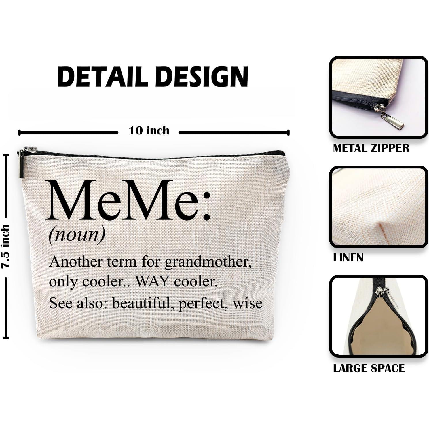 Bolsa de Maquillaje Sufamb para Abuela 25.4x19.05cm Blanco-Meme