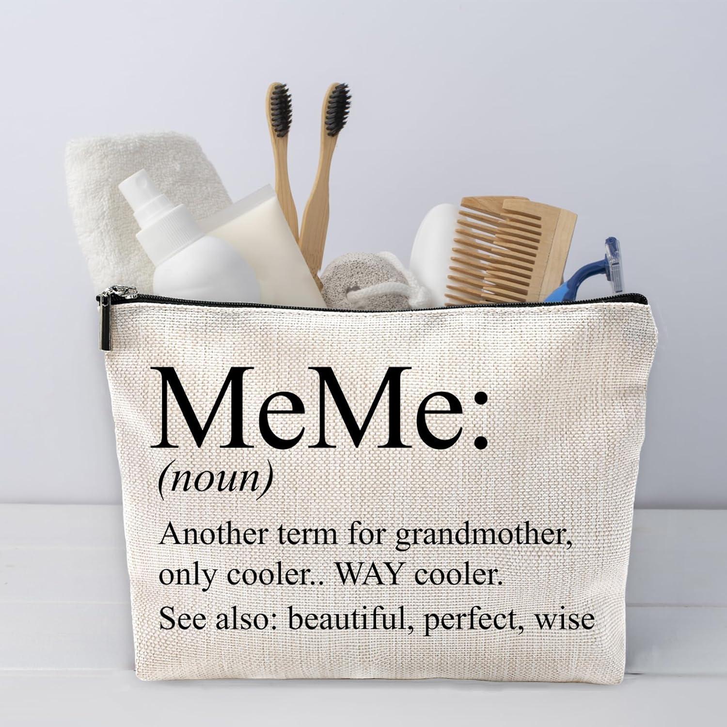 Bolsa de Maquillaje Sufamb para Abuela 25.4x19.05cm Blanco-Meme