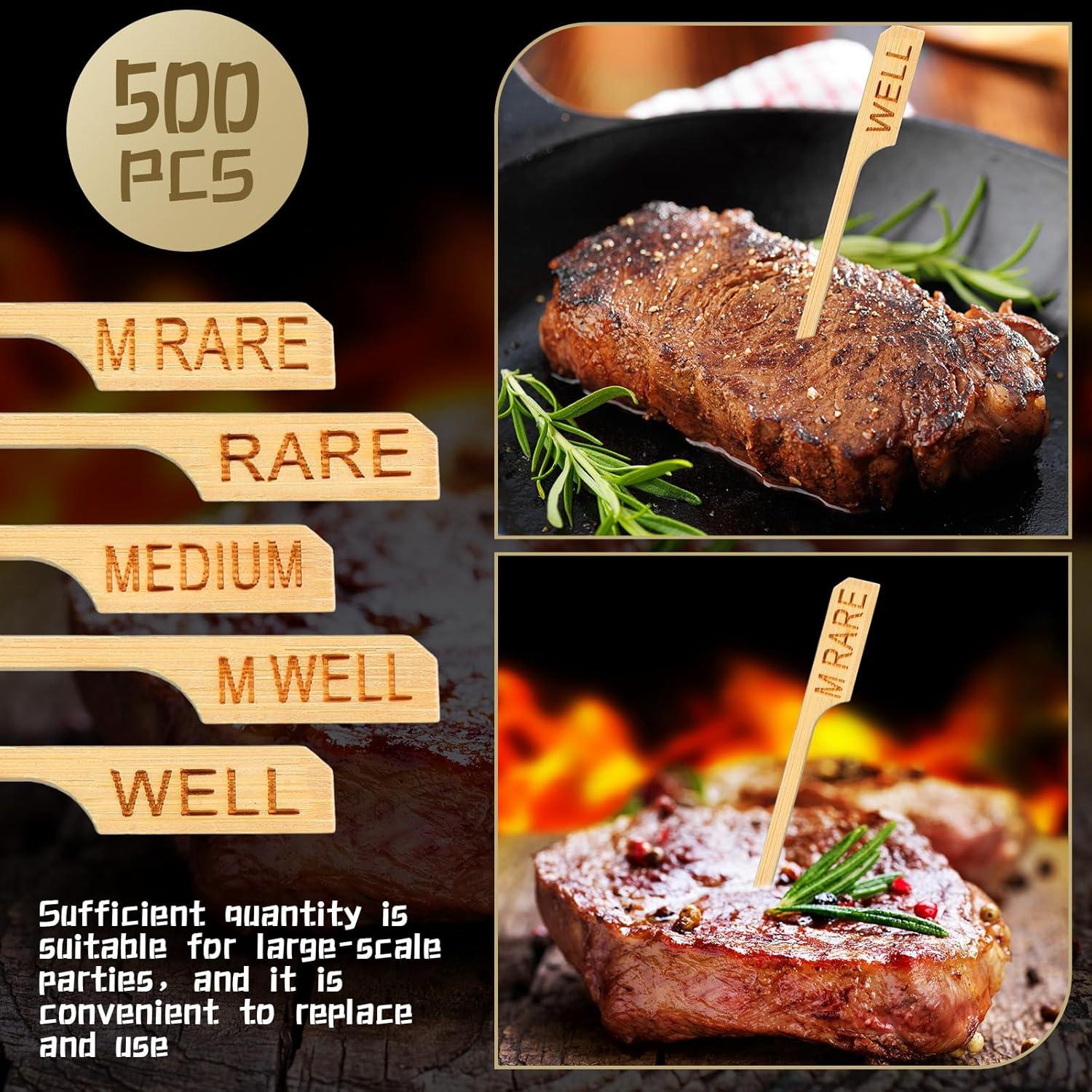 Palillos de Madera de Bambú Soaoo 500 Pcs 8.89 cm Marcadores