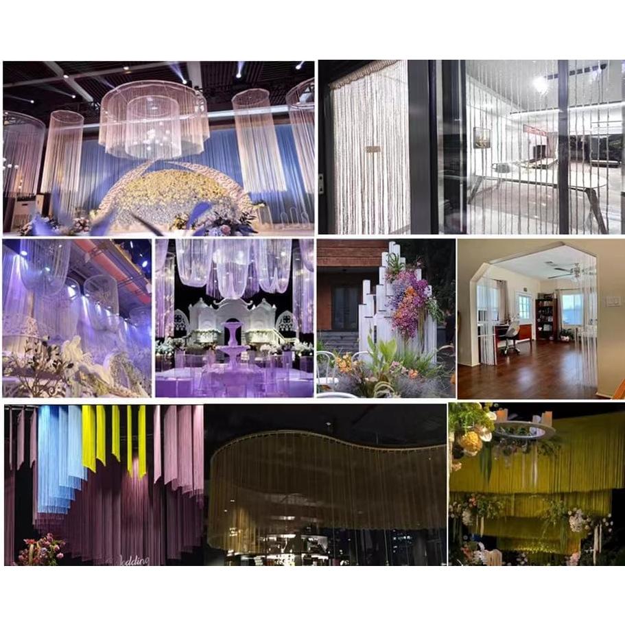 Cortina Decorativa de Cuerda Ave Split 100x200 cm Negra