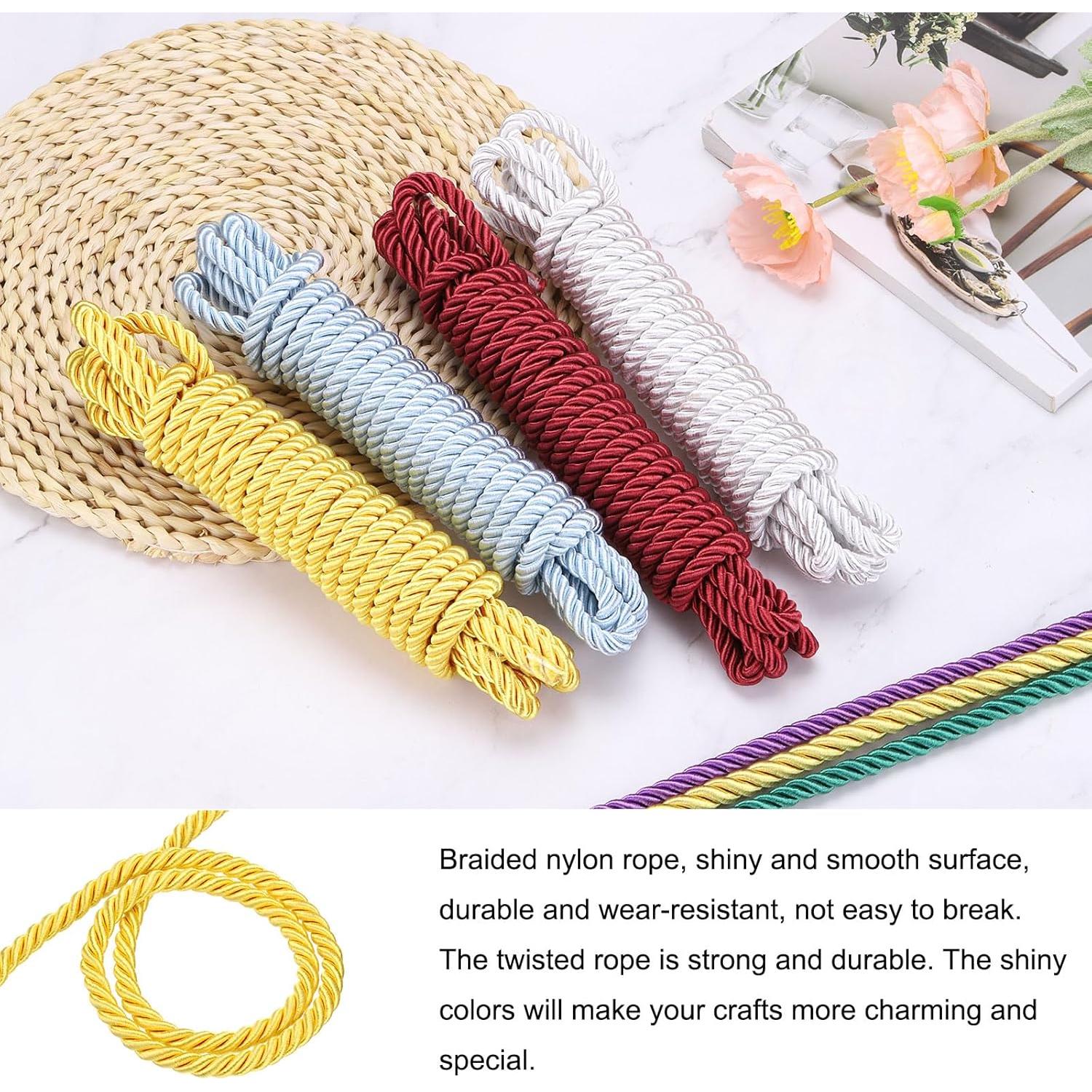 Cuerda Trenzada de Nylon Rebower 10mm x 1m Dorado Brillante