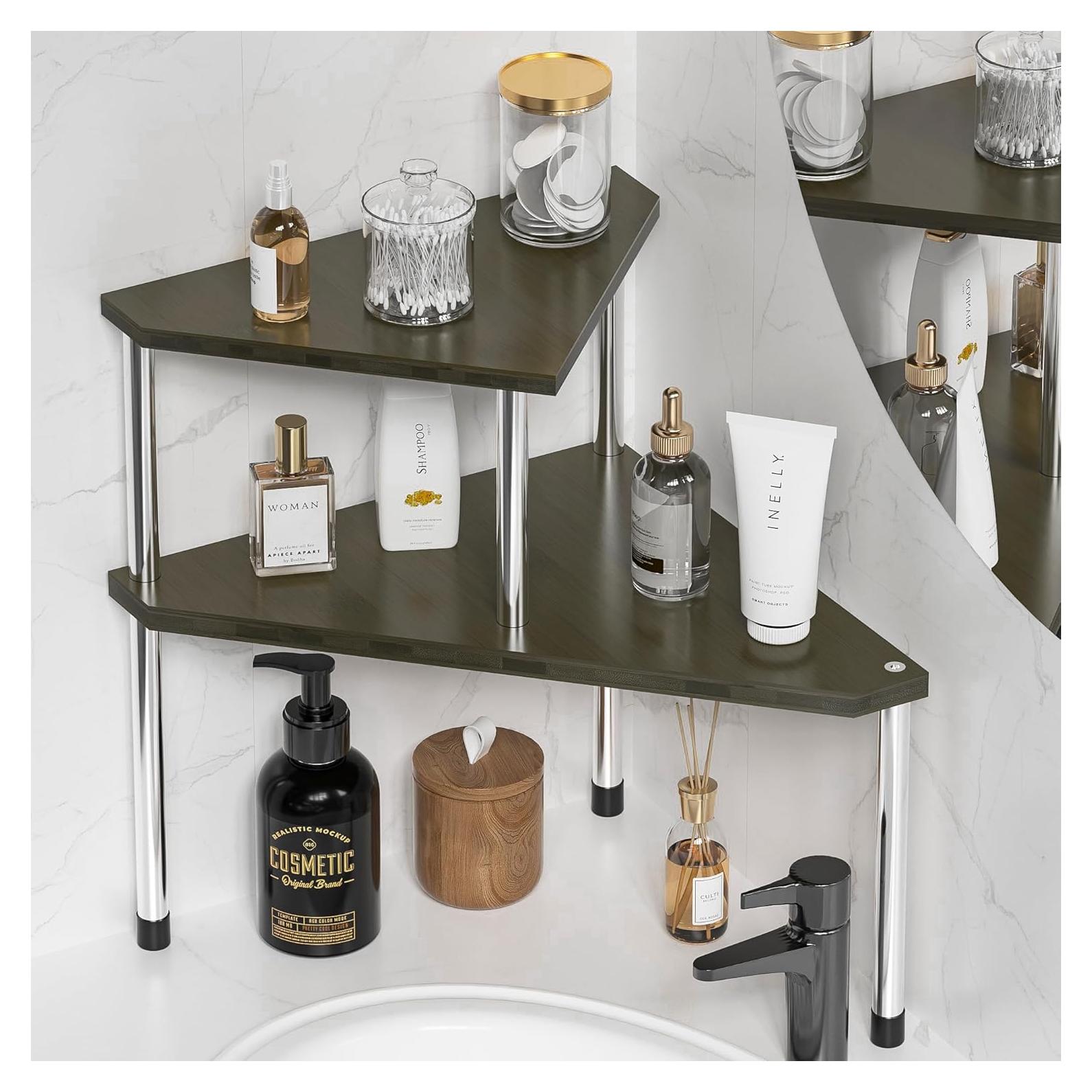 Organizador de Baño Weenson - Estante de 2 Niveles de Bambú