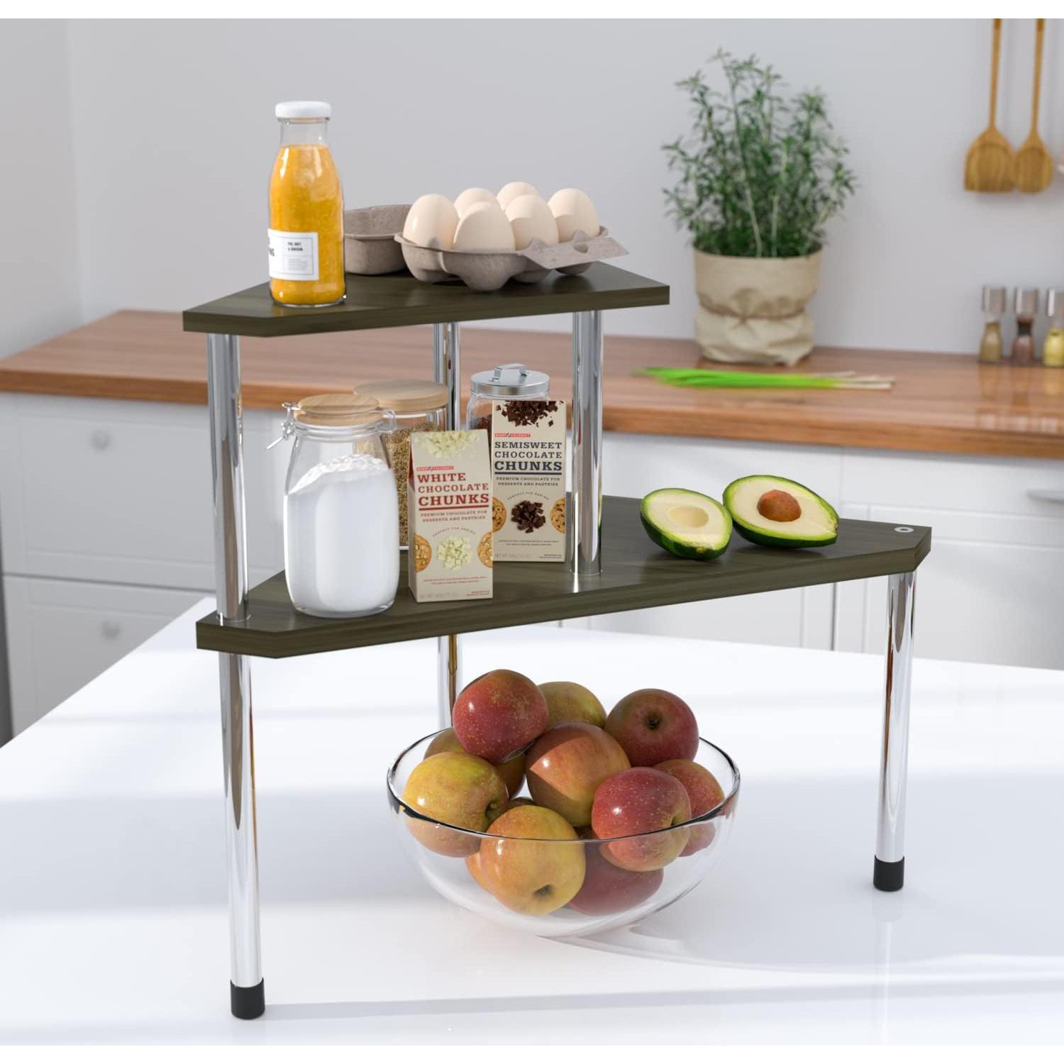 Organizador de Baño Weenson - Estante de 2 Niveles de Bambú